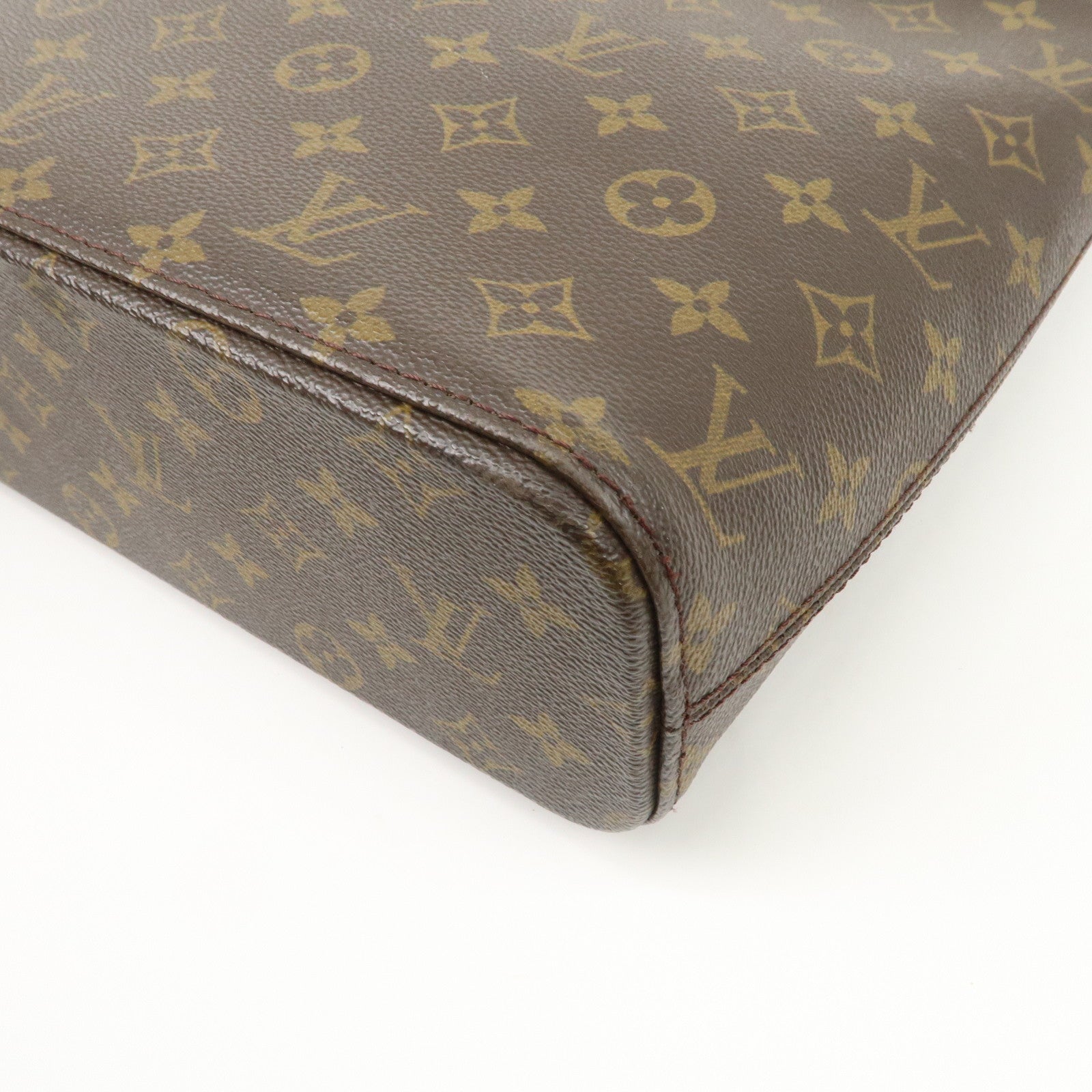 Louis Vuitton Monogram Luco Tote Bag Shoulder Bag Brown M51155 Used
