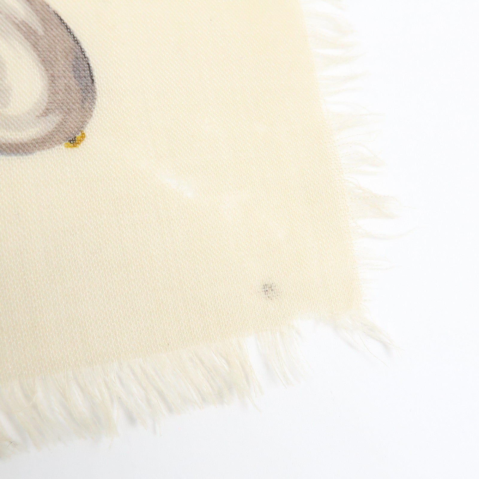 CHANEL Wook Silk Jewlry Pattern Scarf Beige Gold Red Blue
