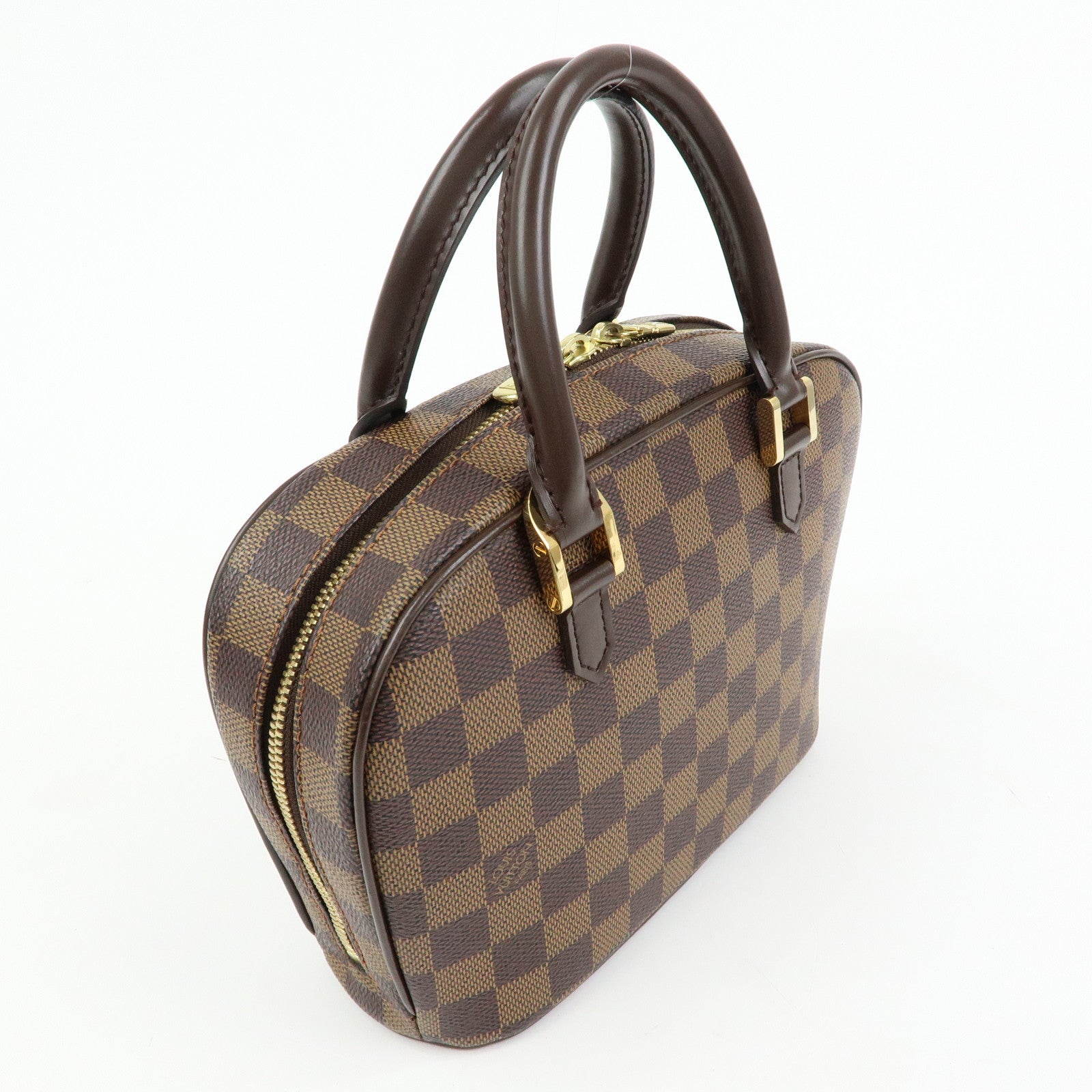 Louis Vuitton Saleya Mini Damier Ebene Canvas Leather Hand Bag