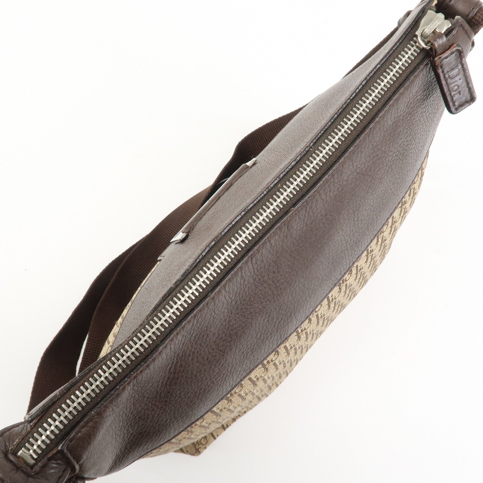 Christian Dior Street Chic Trotter Canvas Leather Shoulder Bag