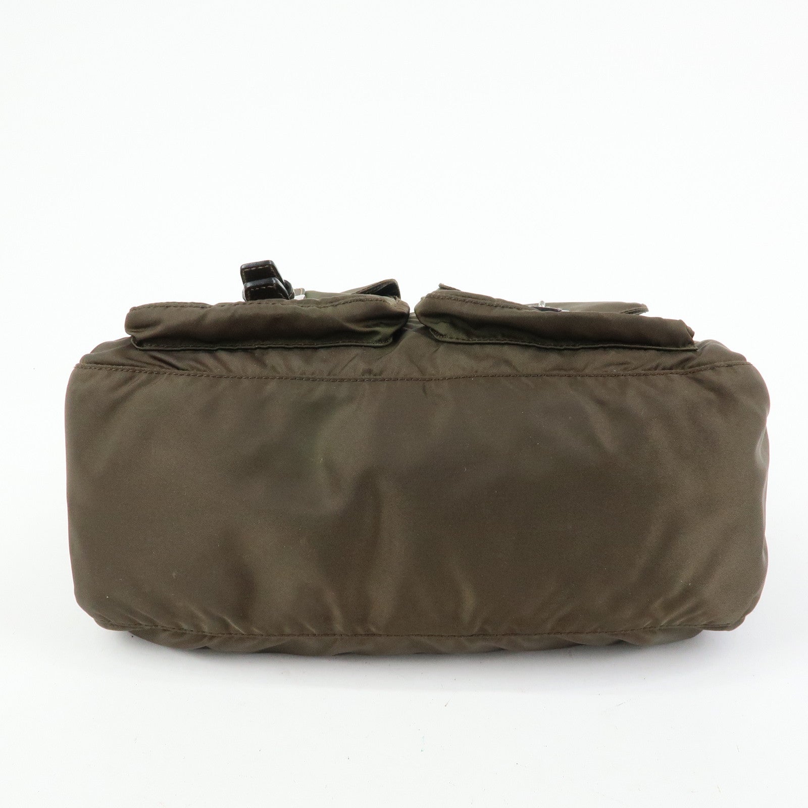 PRADA Tessuto Triangle Logo Shoulder Bag Crossbody Bag TST Khaki