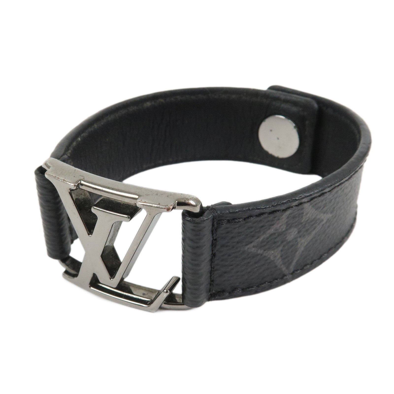 Louis Vuitton Monogram Eclips Hockenheim Bracelet Noir Black M6295