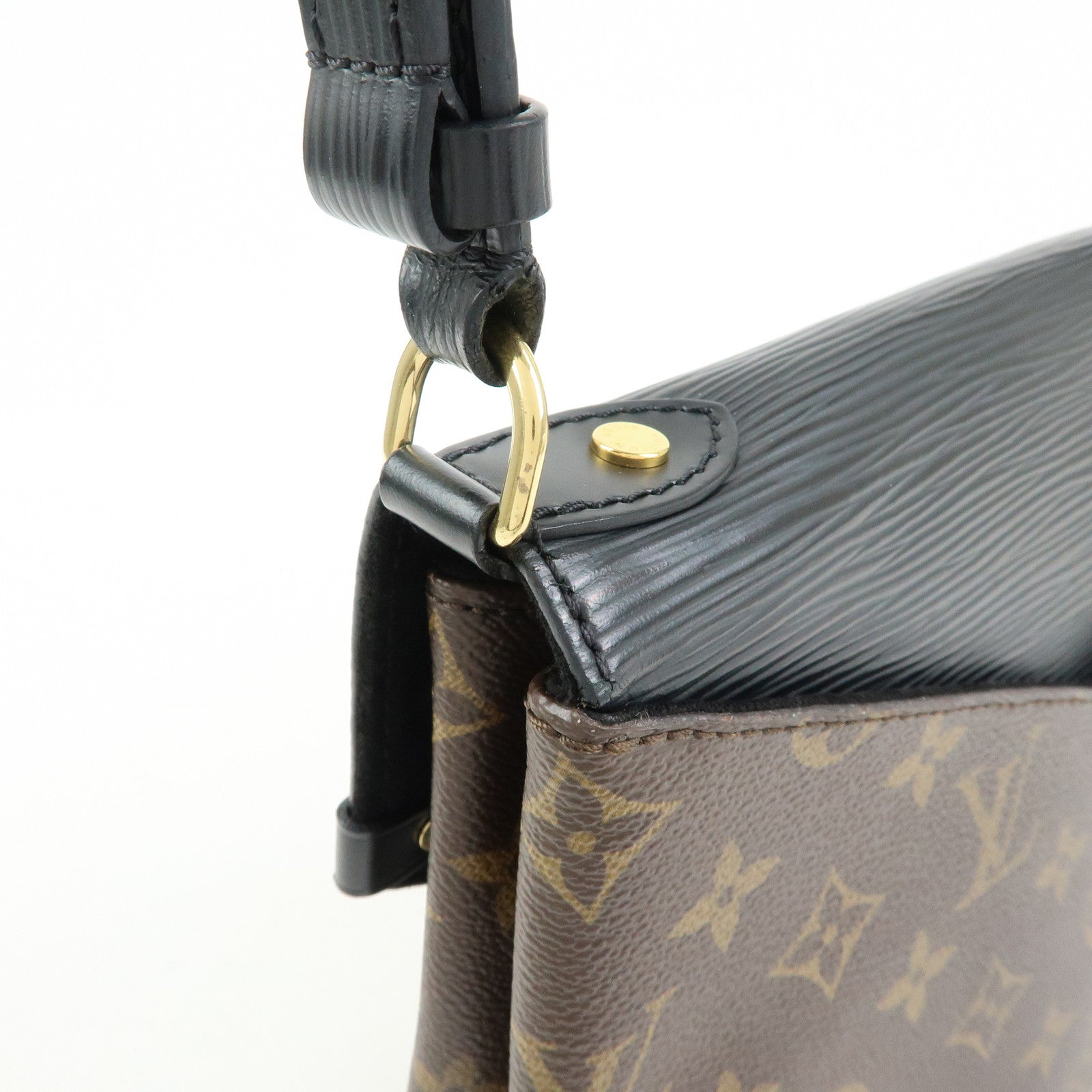 Louis Vuitton Monogram Epi Saint Michel Shoulder Brown Noir M44030