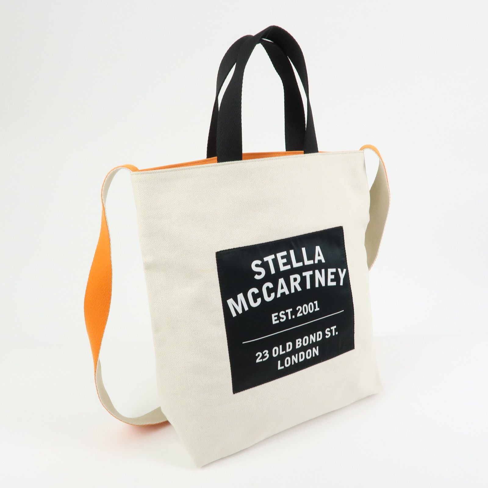 STELLA MCCARTNEY Canvas 2Way Bag Tote Bag Shoulder Bag Natural