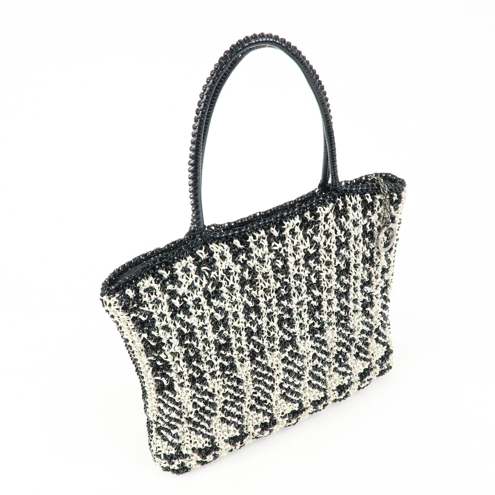 ANTEPRIMA PVC Wire Bag Tote Bag Shoulder Bag Black White
