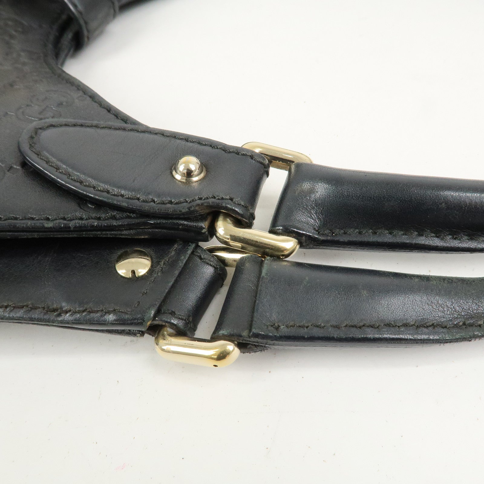 GUCCI New Jackie Guccissima Shoulder Bag Hand Bag Black 145819