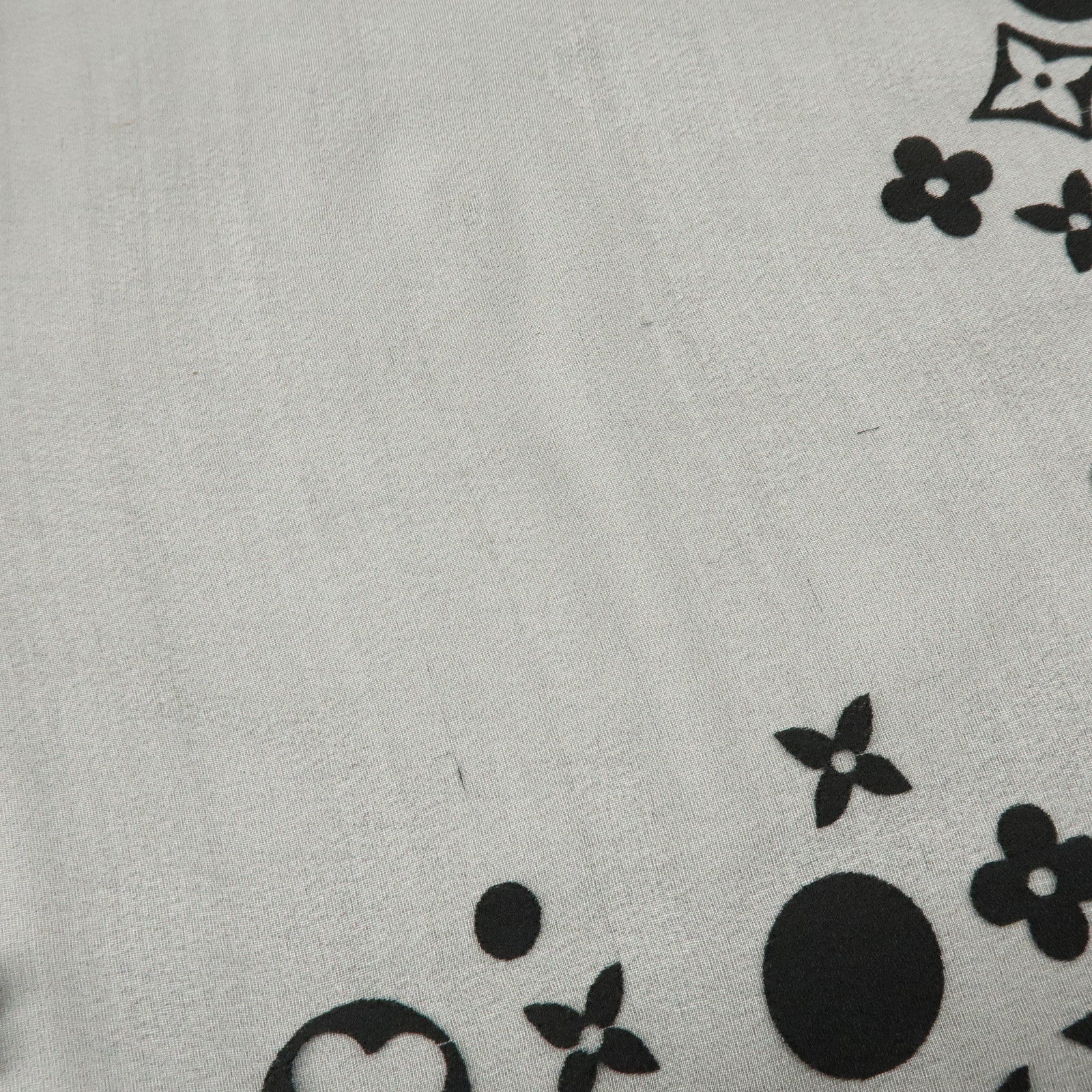 Louis Vuitton Monogram Silk 100% Sheer Scarf Shawl Black