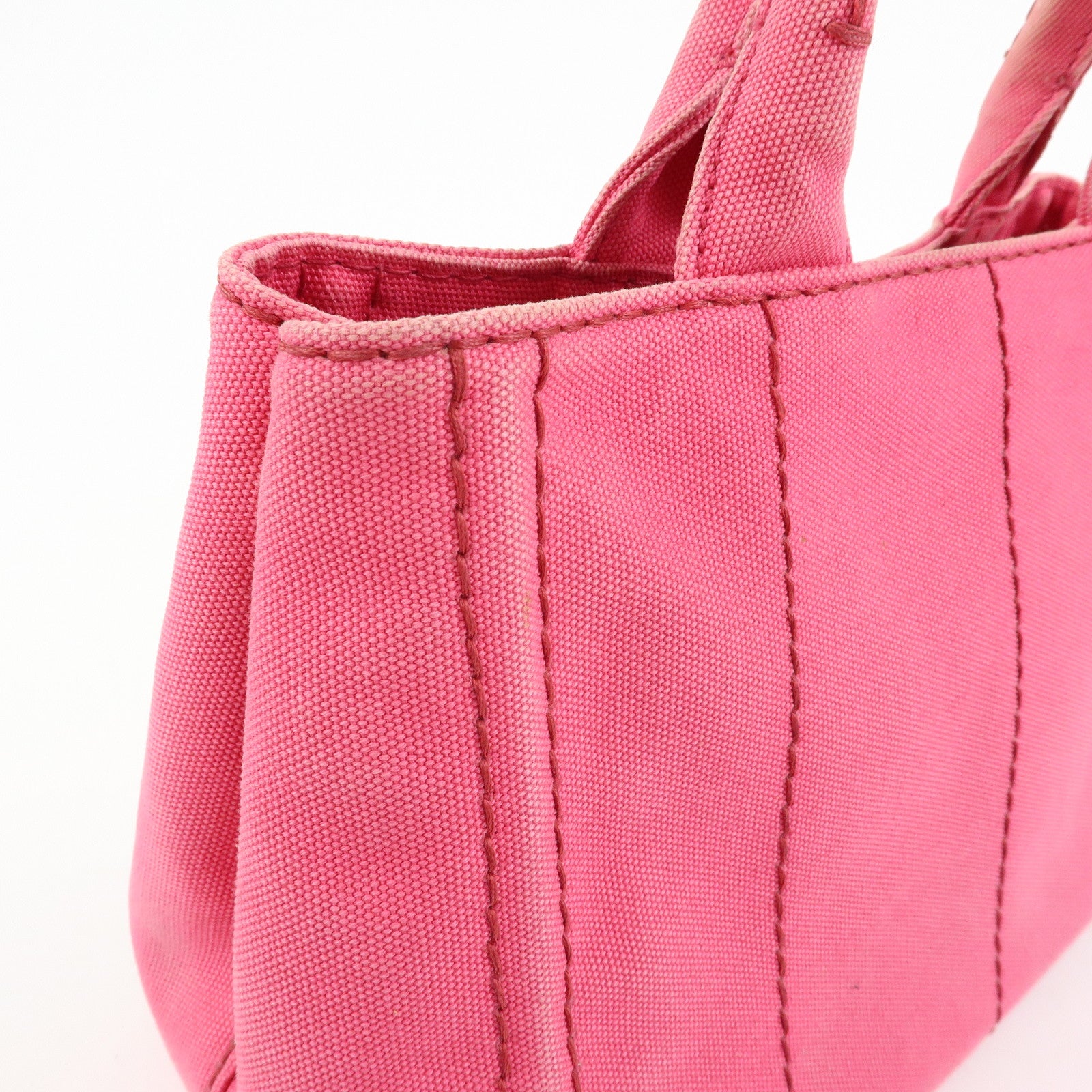PRADA Canapa Mini Canvas 2Way Bag Hand Bag Pink 1BG439