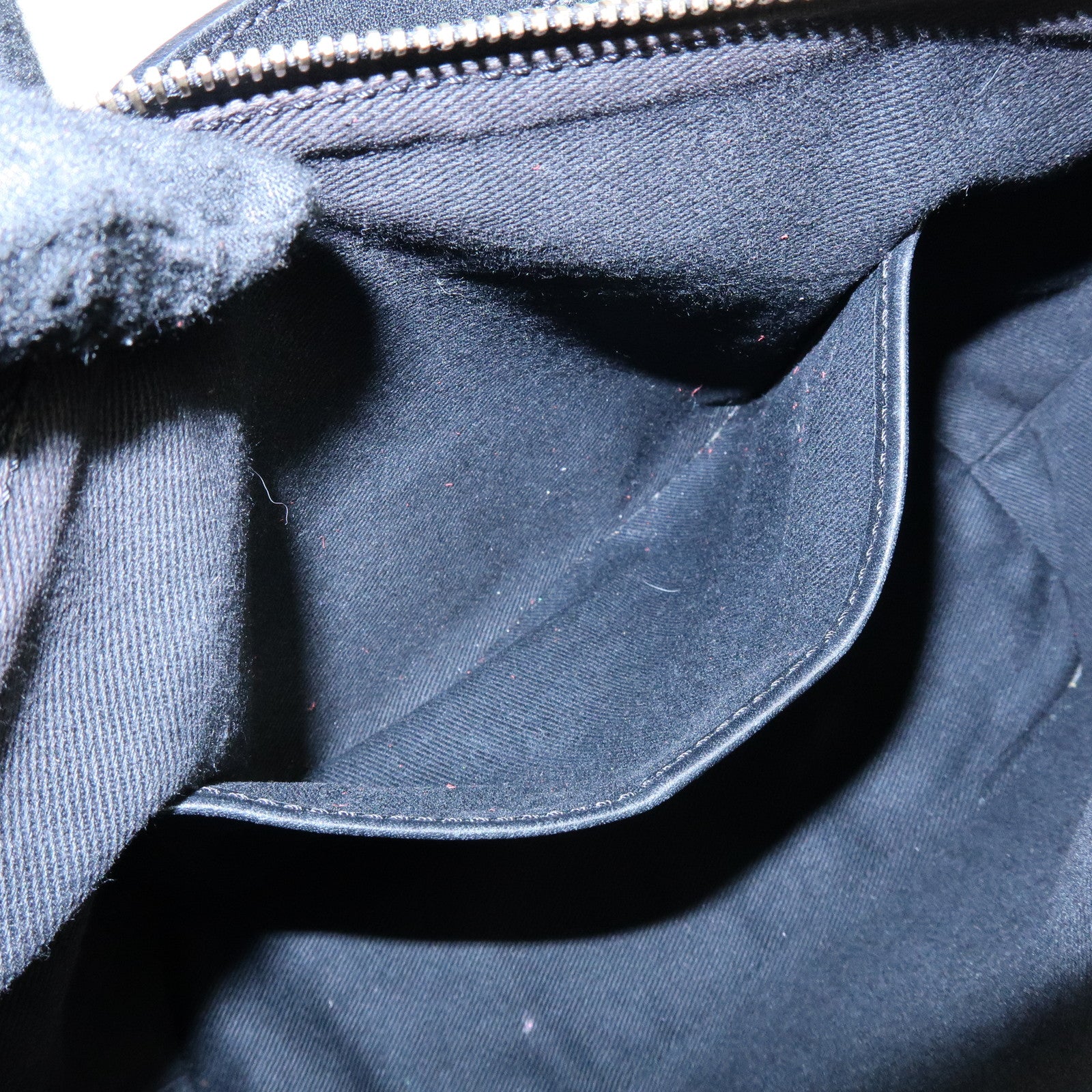 CELINE Macadam PVC Leather Shoulder Bag Hand Bag Black Brown