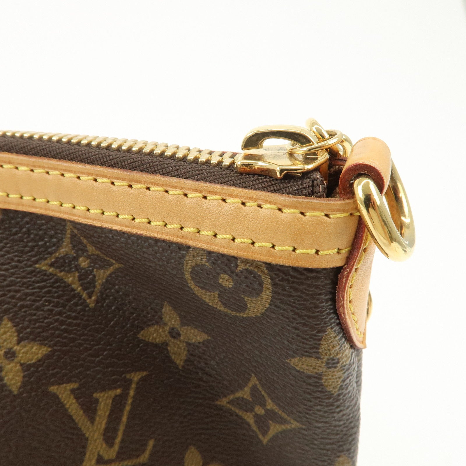 Louis Vuitton Monogram Palermo PM 2Way Hand Bag Brown M40145