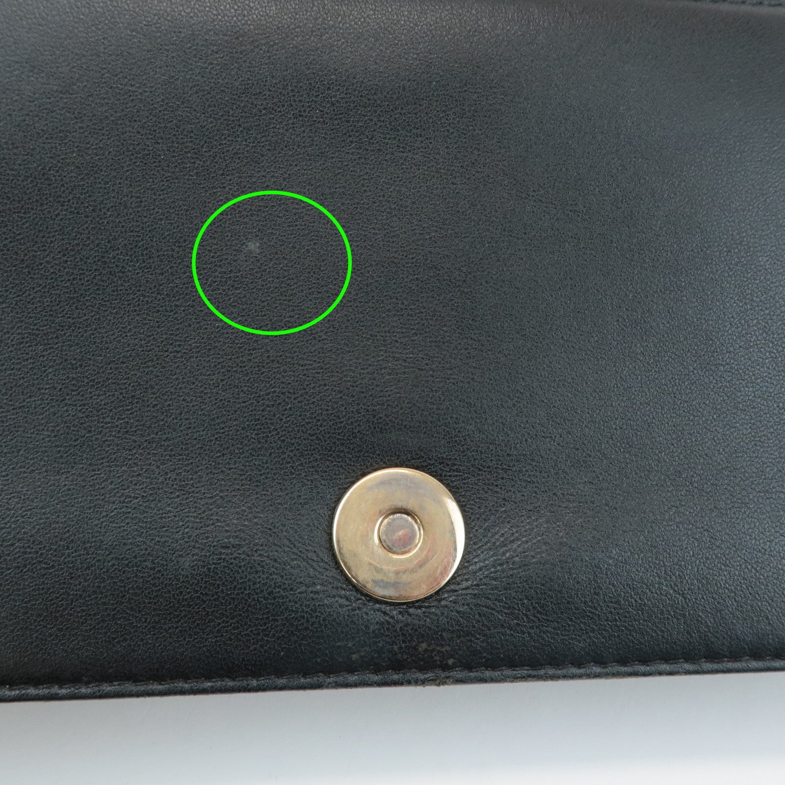 Christian Dior Cannage Leather Chain Shoulder Bag Black Gold Charm