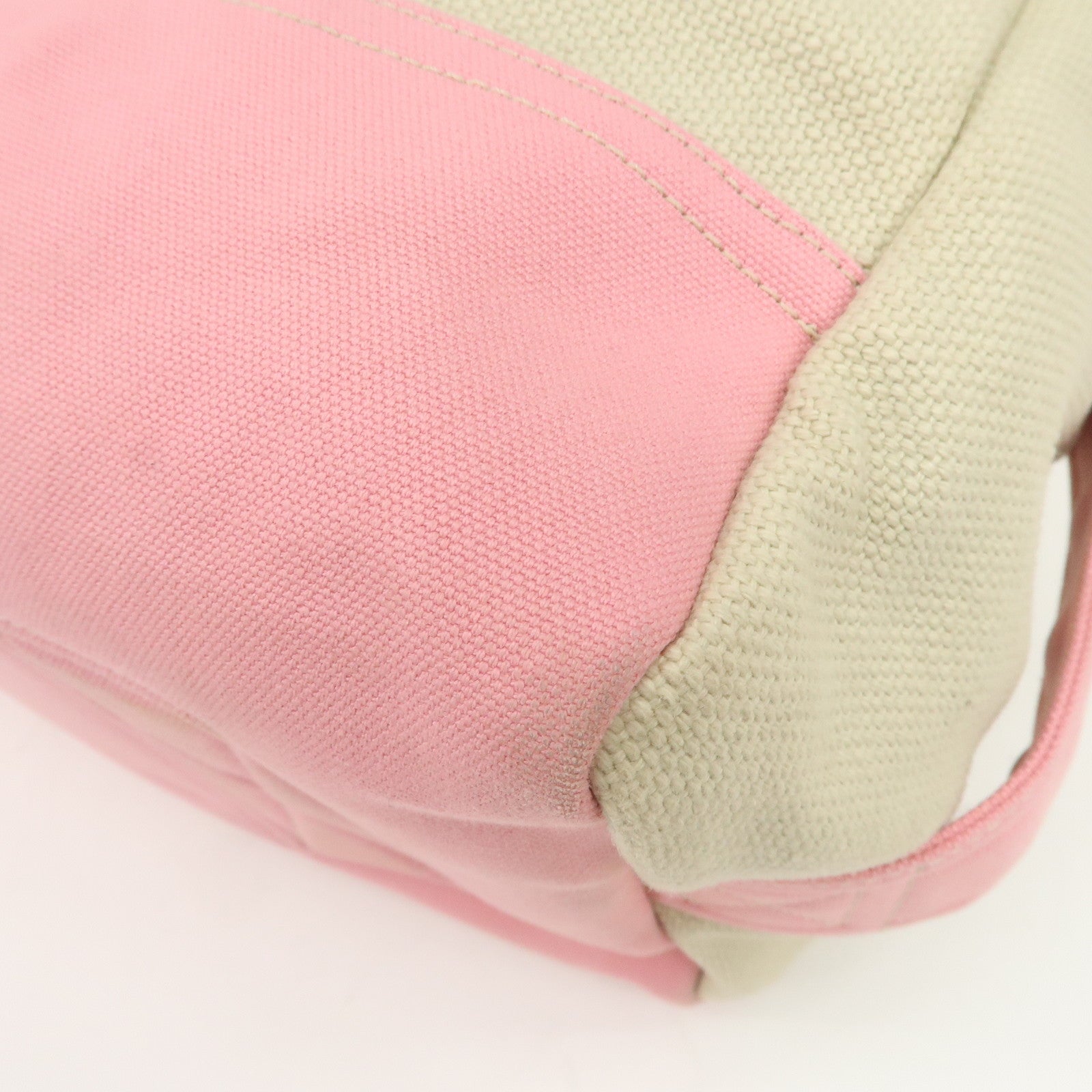 CHANEL Sport Line Canvas Boston Bag Hand Shoulder Bag Ivory Pink