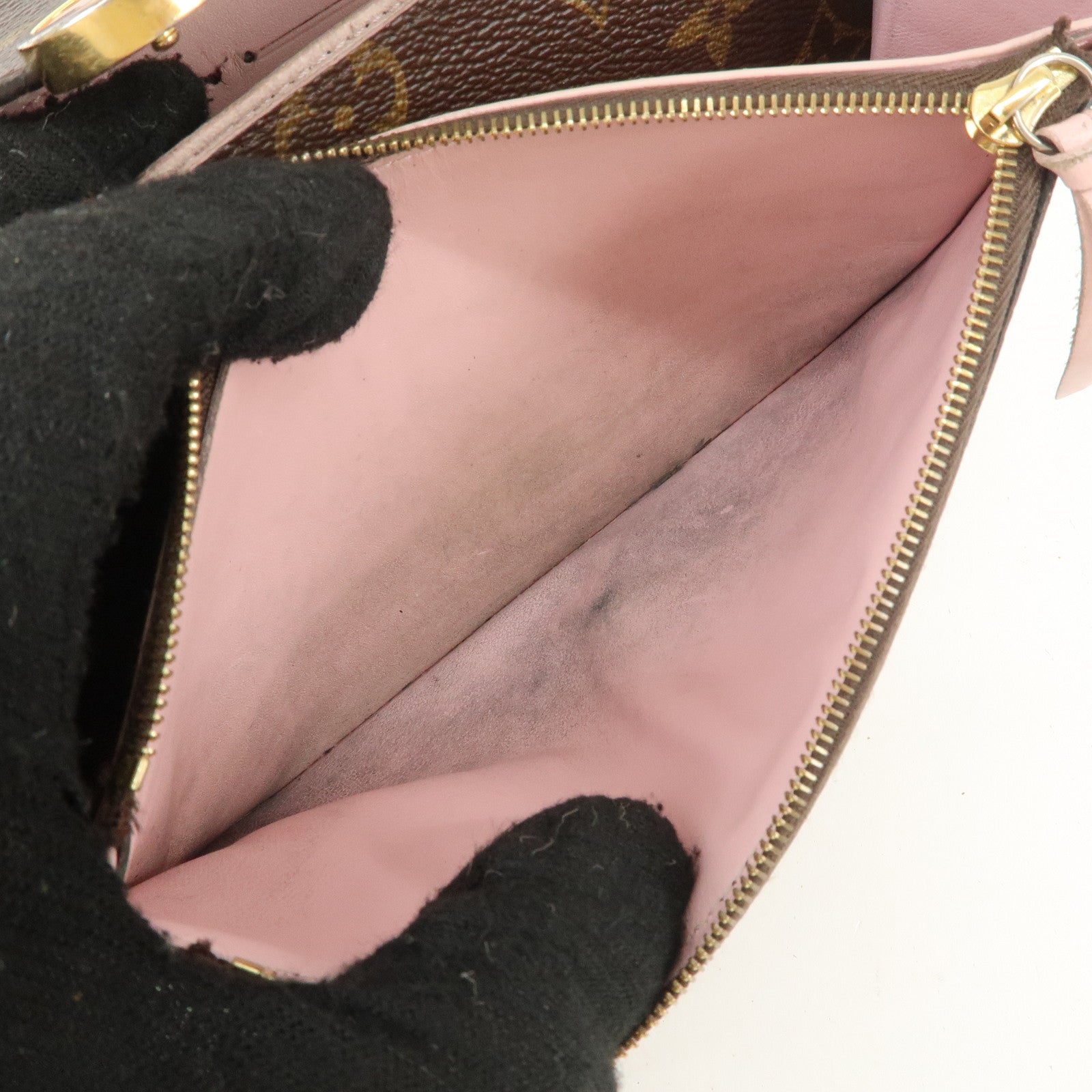 Louis Vuitton Set of 2 Monogram Tri-fold Wallet M64588 M64586 Used