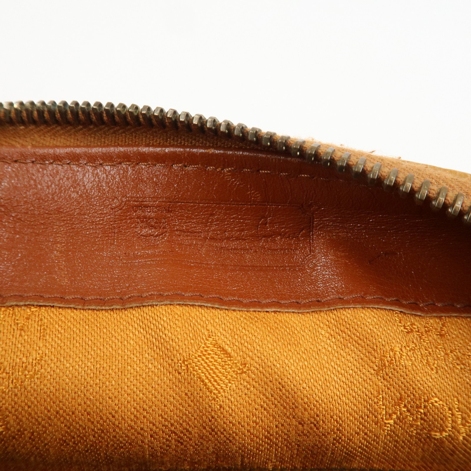 MCM Visetos Leather Boston Bag Hand Bag Brown