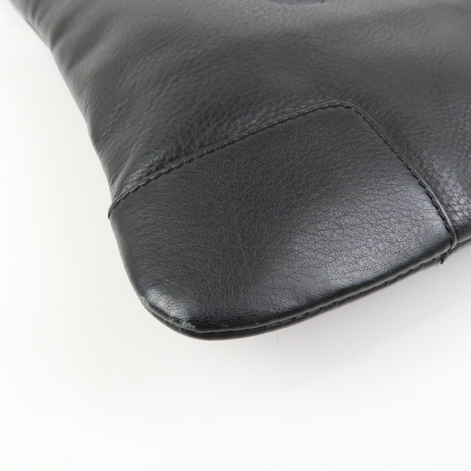 LOEWE Anagram Leather Shoulder Bag Crossbody Bag Black