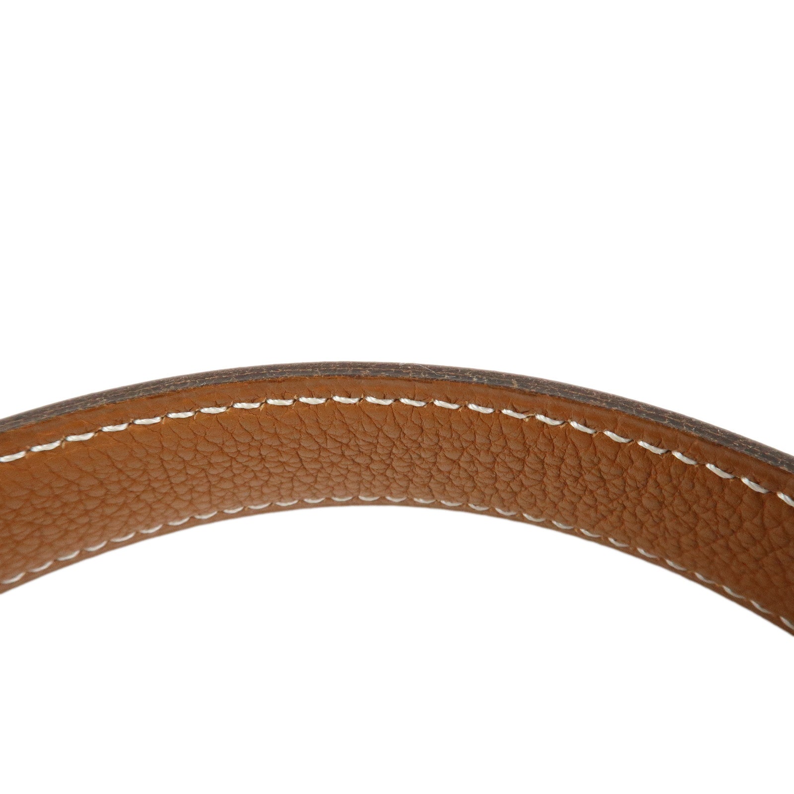 HERMES H Buckle □F Stamped Reversible Constance Belt 65 Black Brown