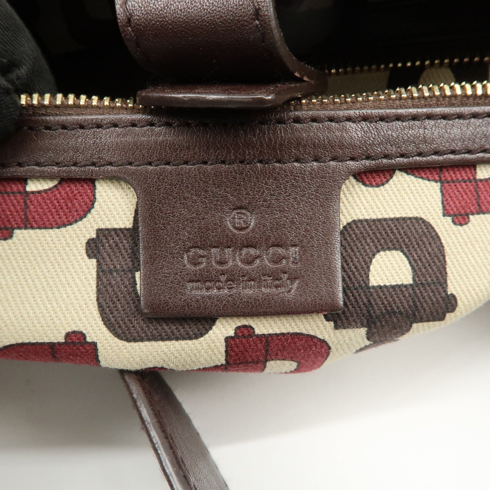 GUCCI Guccissima Leather Shoulder Bag Hand Bag Dark Brown 145781 Used