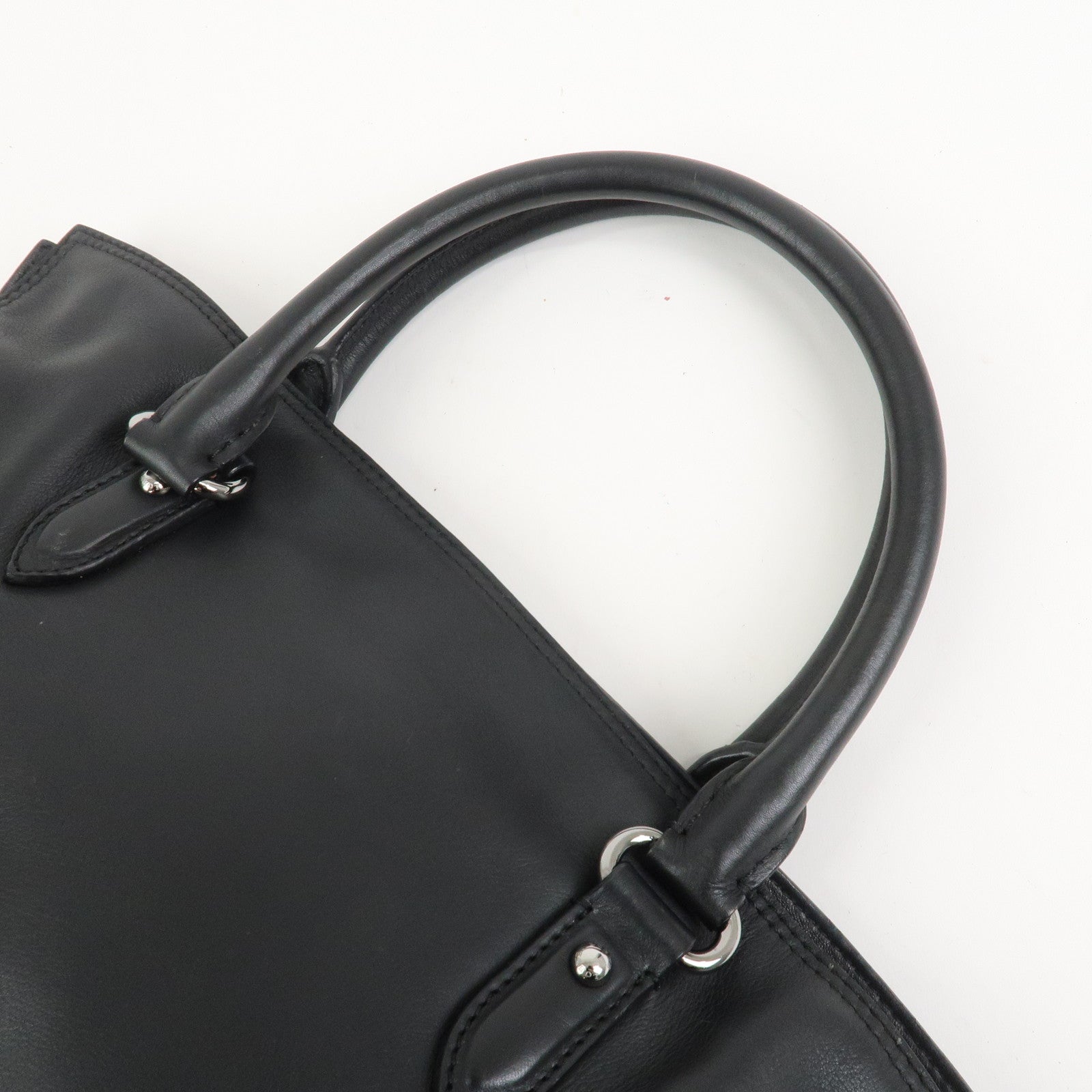 LOEWE Anagram Calf Leather Hand Bag Black
