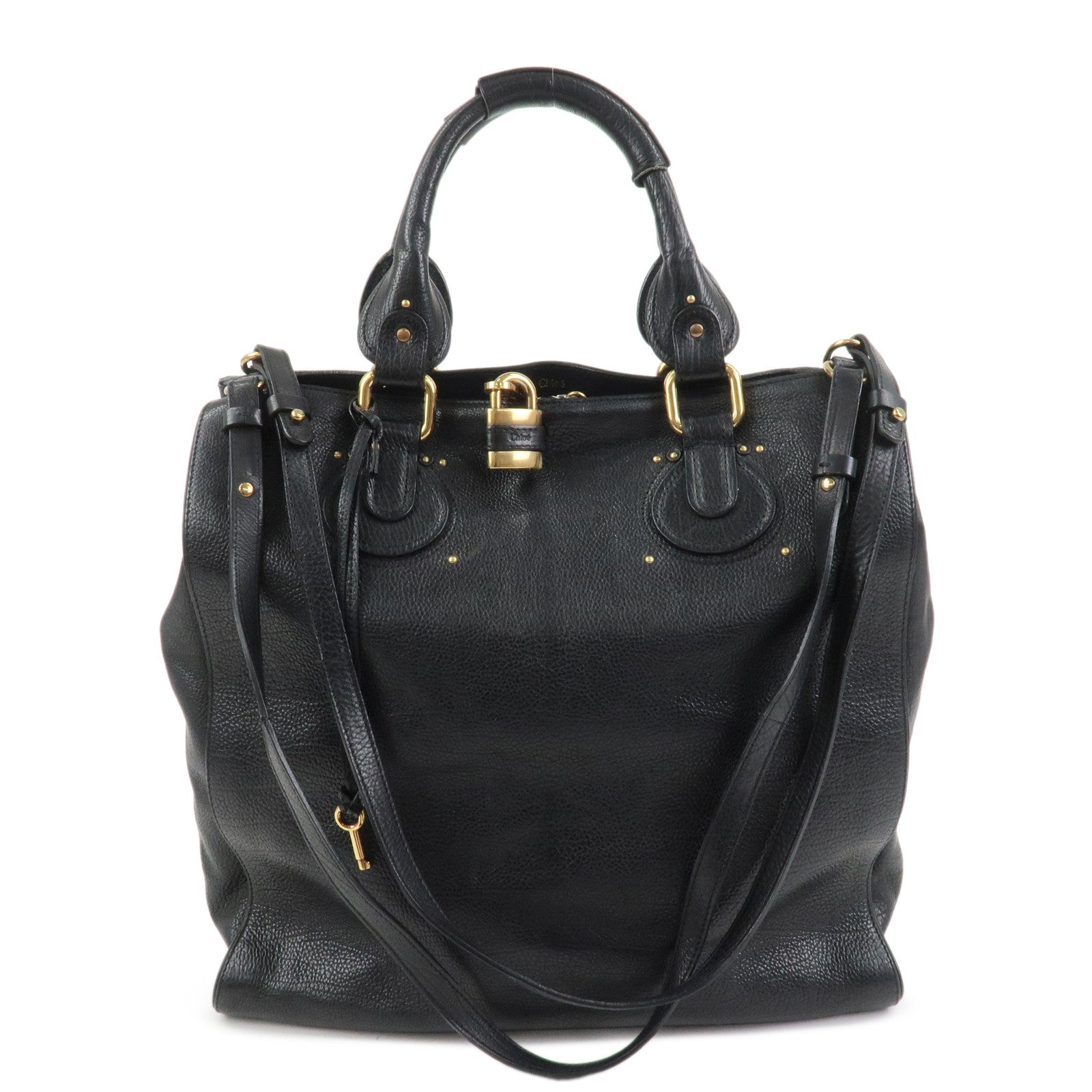 Chloe Paddington Leather 2Way Bag Shoulder Bag Black