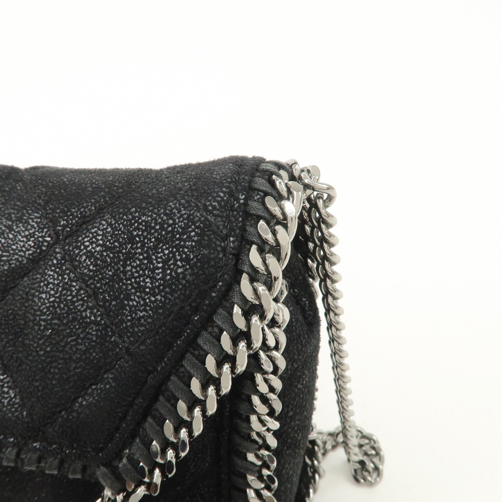 STELLA MCCARTNEY Falabella Quilting 2Way Hand Shoulder Bag Black