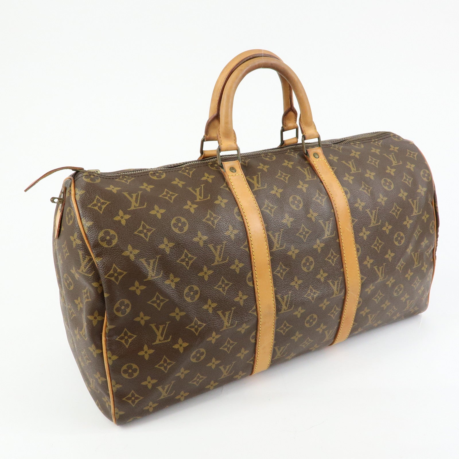 Louis Vuitton Monogram Keep All 50 Boston Bag Brown M41426