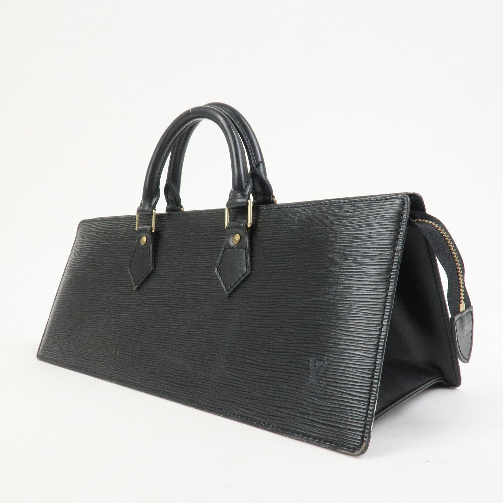Louis Vuitton Epi Leather Sac Triangle Hand Bag Noir Black M52092