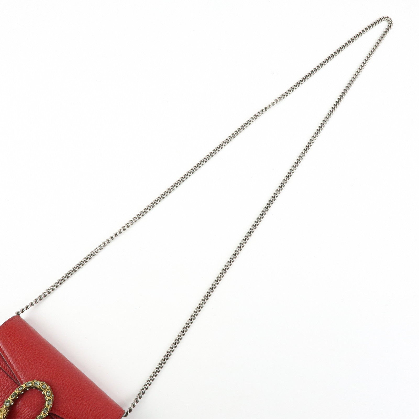 GUCCI Dionysus Super Mini Bag Leather Chain Shoulder Bag Red 476432