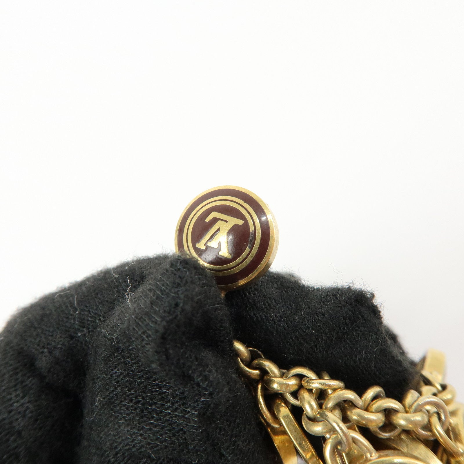 Louis Vuitton Porte Cles Pastilles Bag Charm Gold Brown M65387