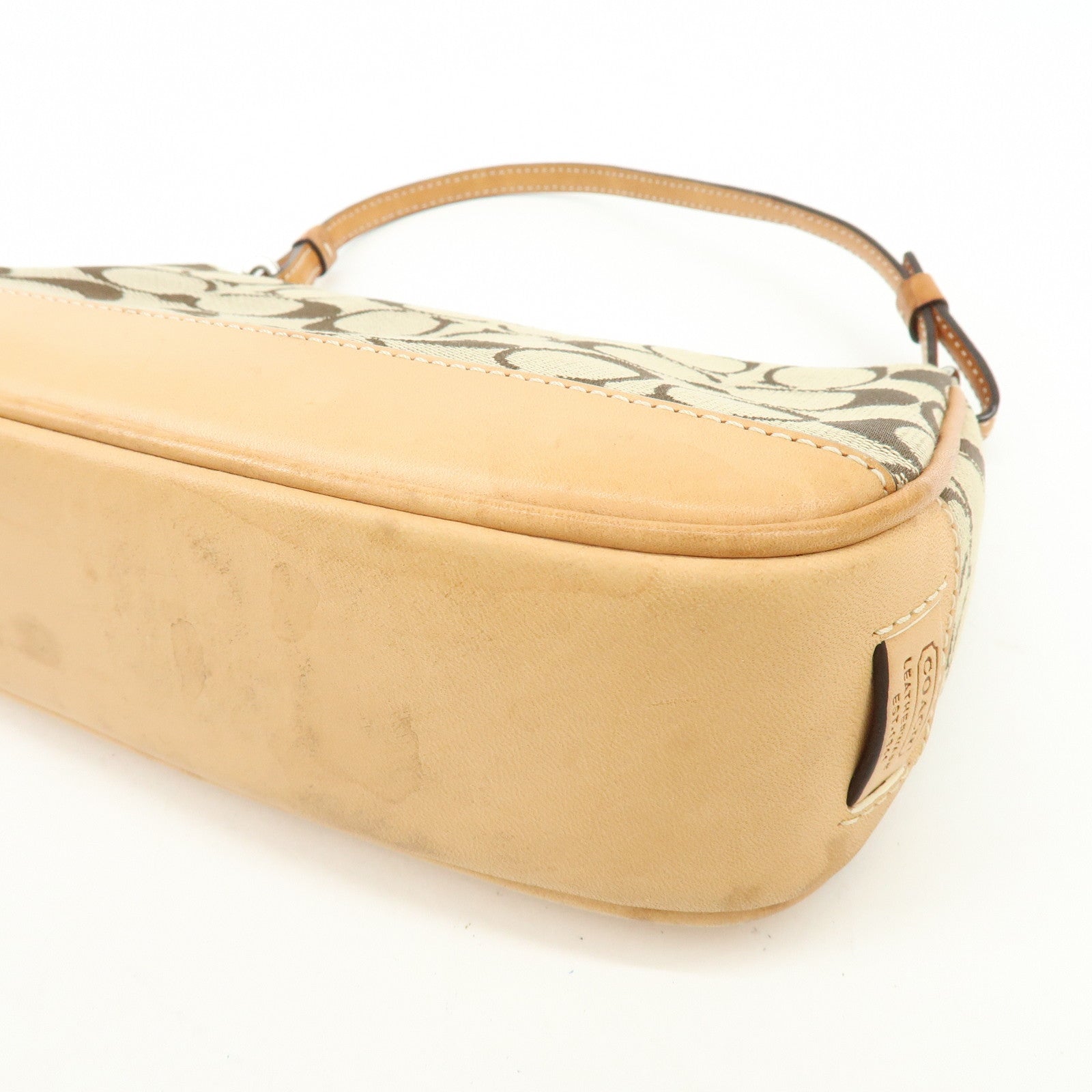 COACH Signature Set of 2 Canvas Leather Suede Shoulder Bag