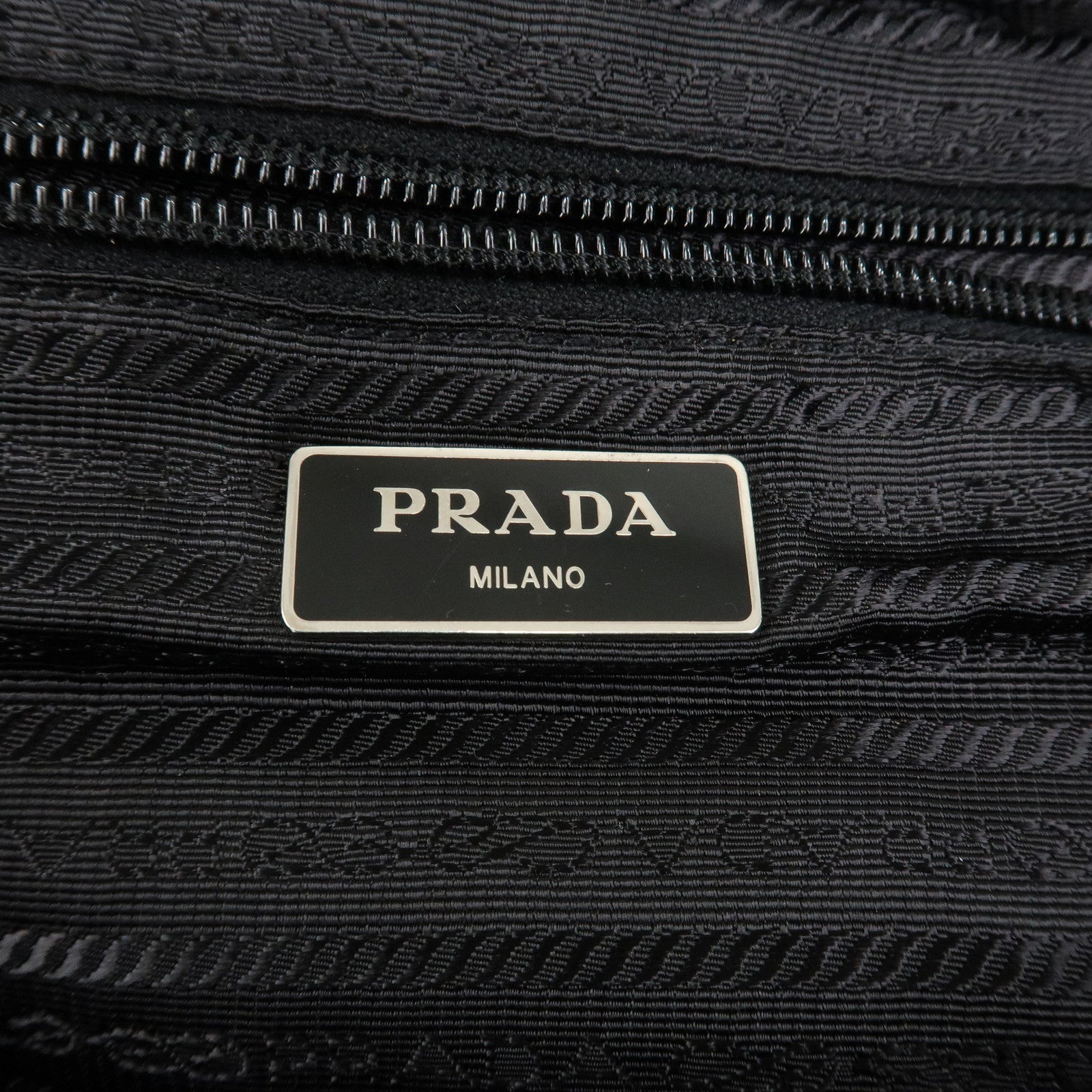 PRADA Nylon Leather Backpack Rucksack Leopard Black 1BZ001
