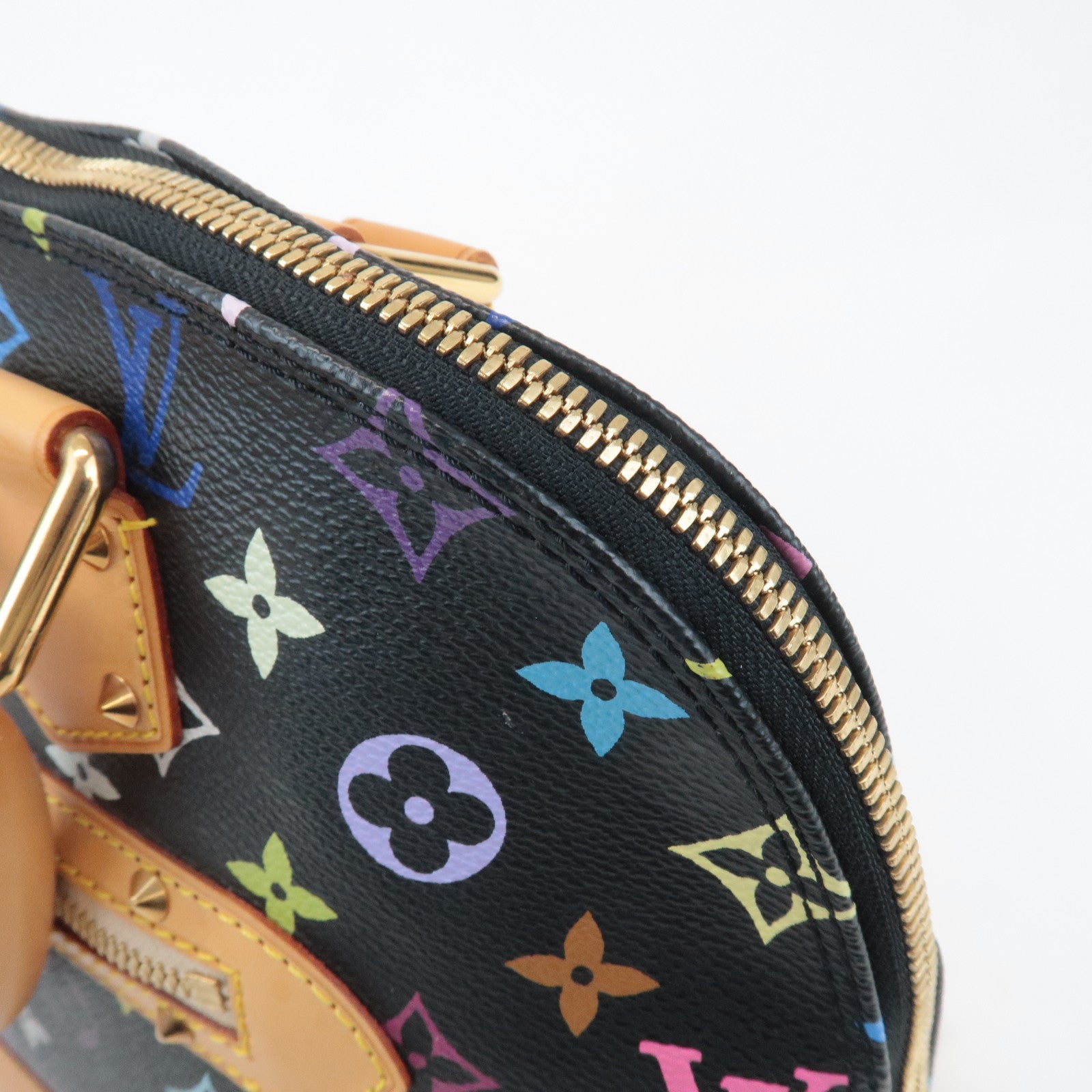 Louis Vuitton Monogram Multicolor Alma Hand Bag Noir M92646