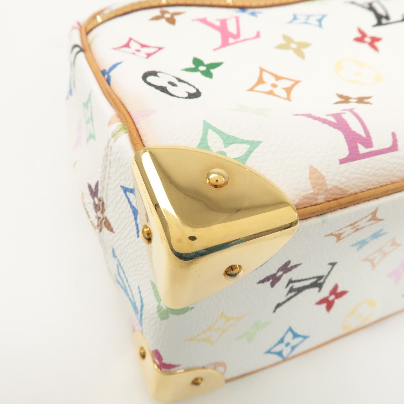 Louis Vuitton Monogram Multicolor Trouville Hand Bag Blanc M92663 Used