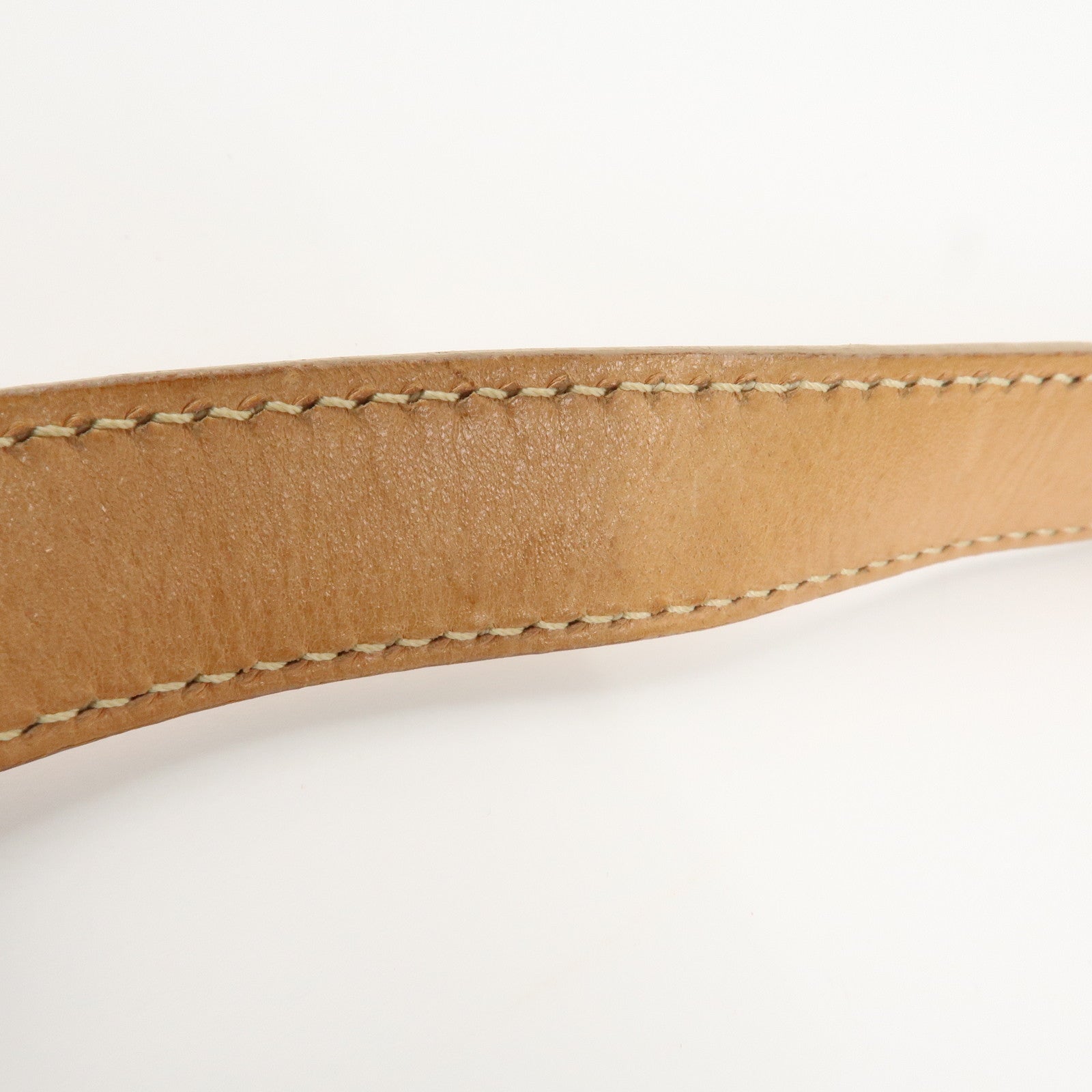 CELINE C Macadam Leather Shouler Bag Hand Bag Beige