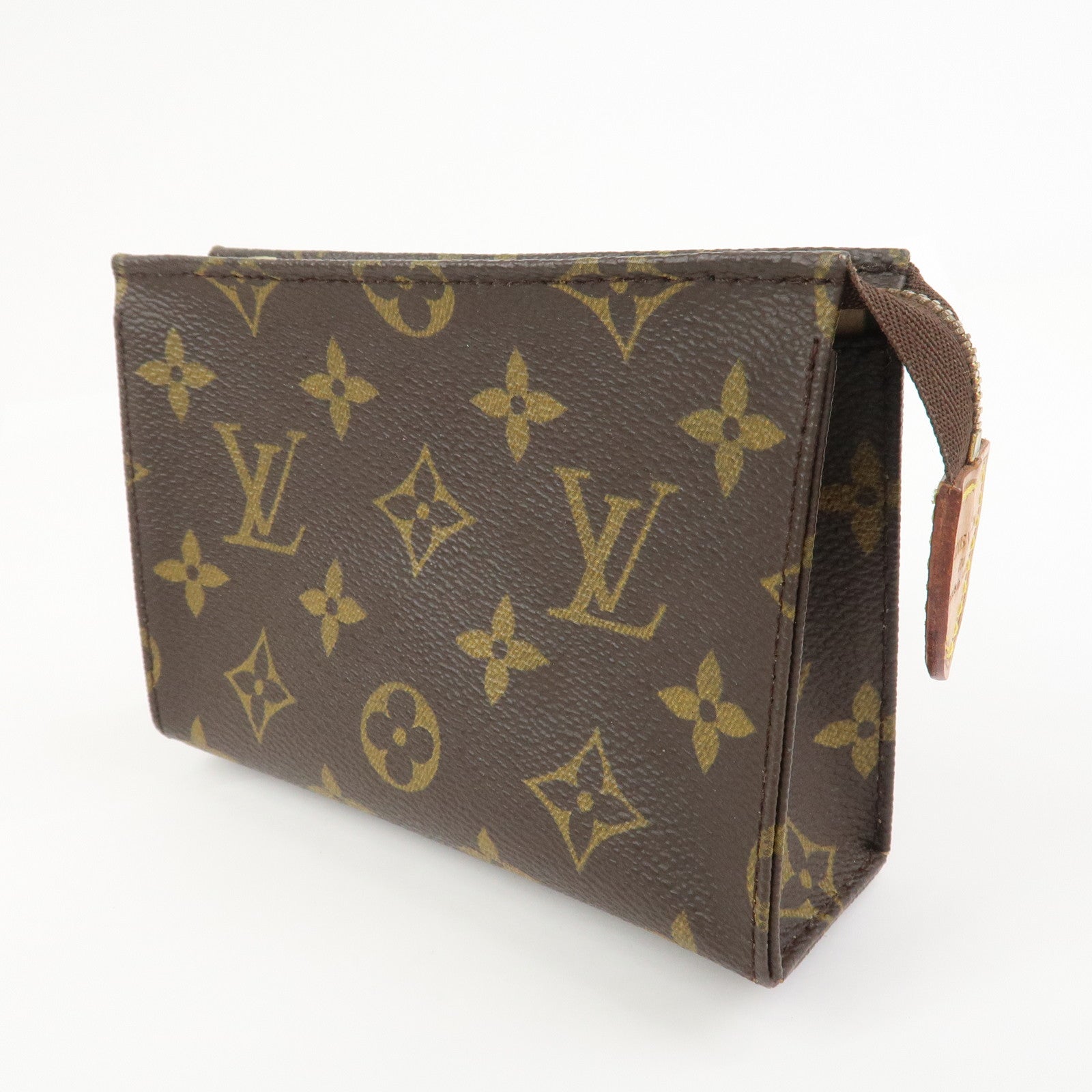 Louis Vuitton Monogram Pochette Toilette 15 Canvas Pouch M47546