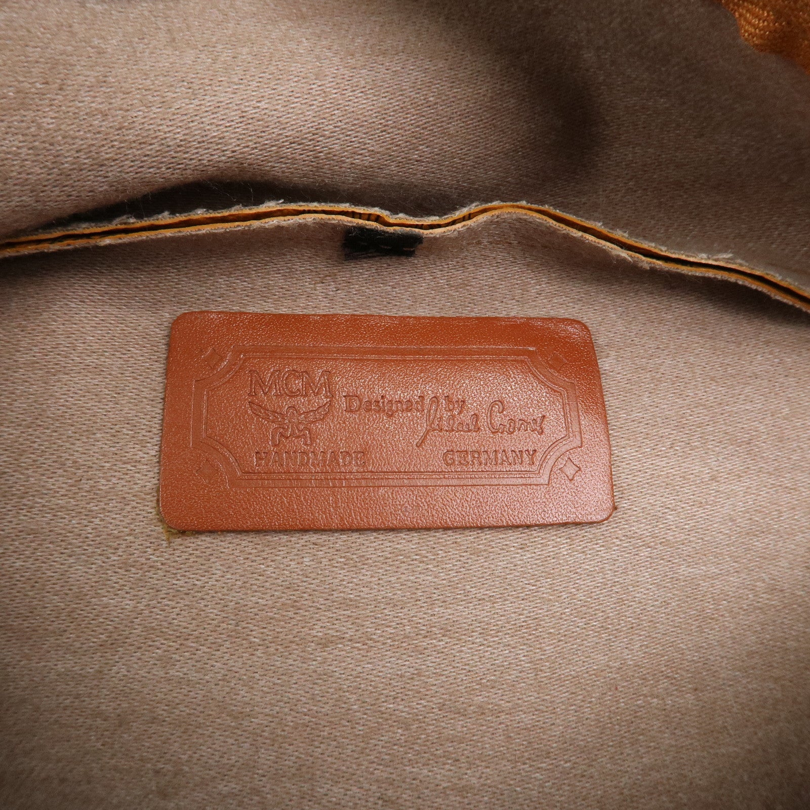 MCM Visetos Leather Waist Bag Waist Pouch Crossbody Bag Brown