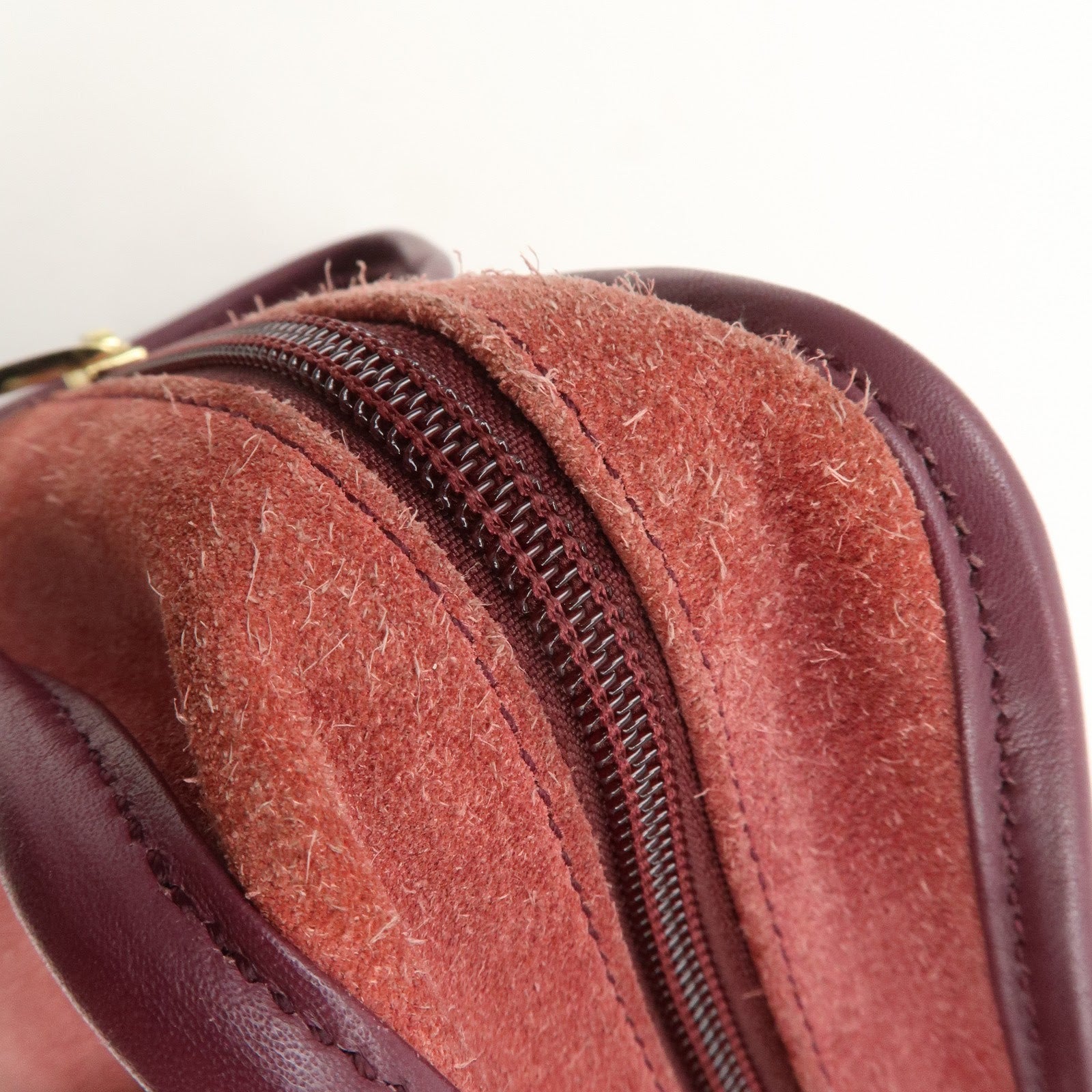 LOEWE Anagram Amazona 28 Suede Leather Hand Bag Pink Purple