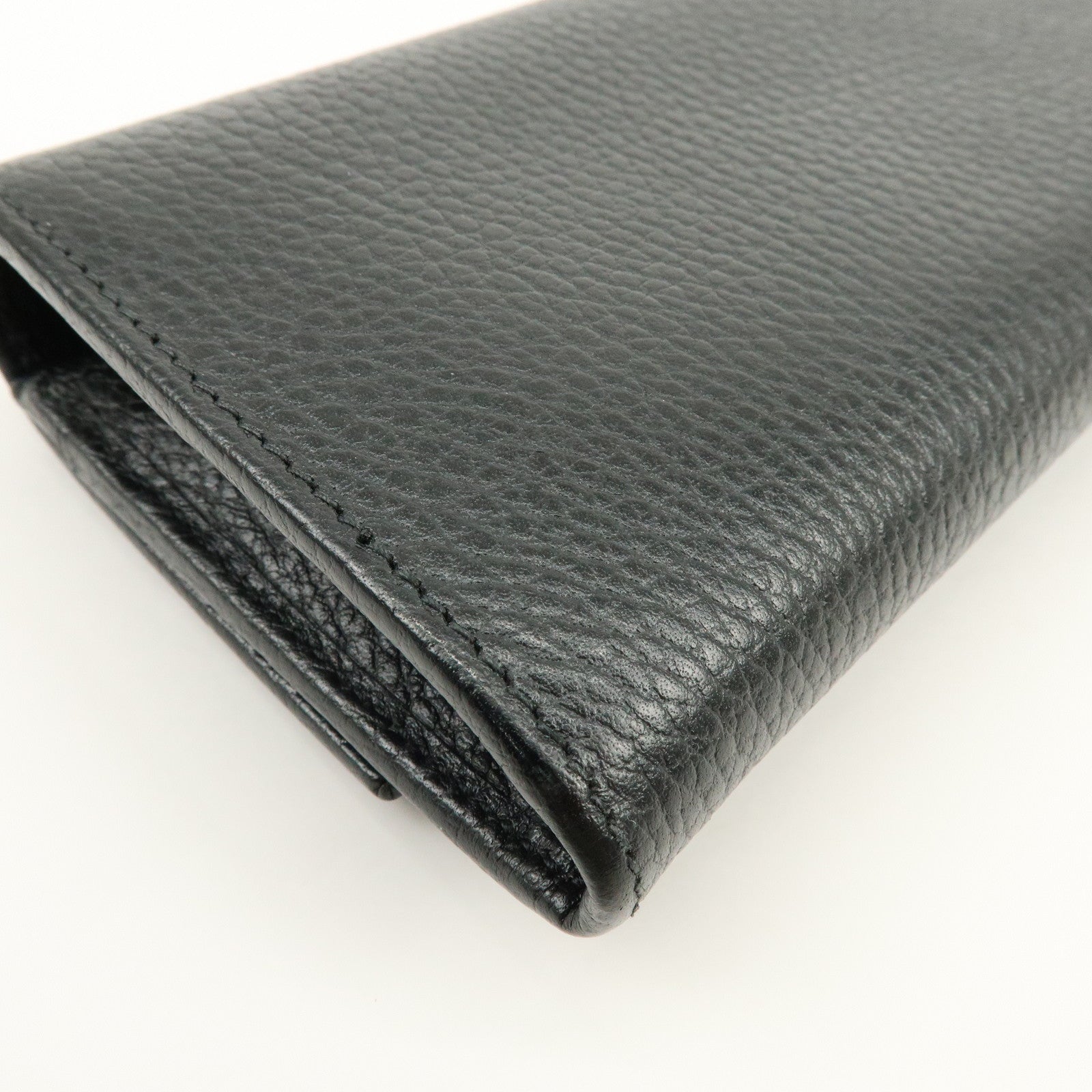 GUCCI GG Marmont Leather Long Flap Wallet Black 456116