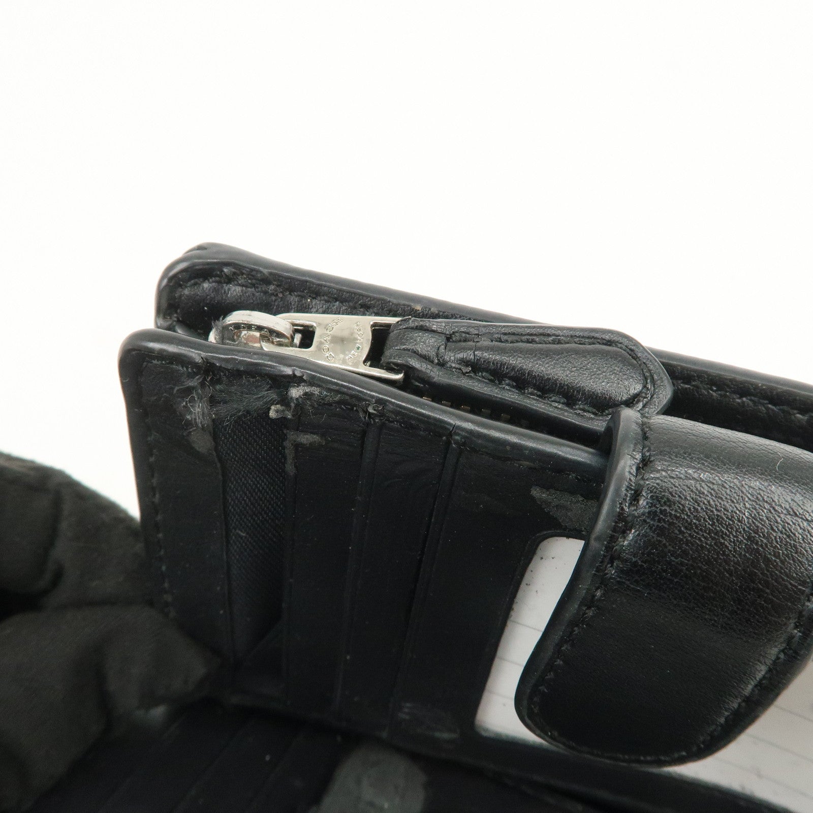 COACH Set of 5 Signature PVC Leather Compact Wallets Brown Red