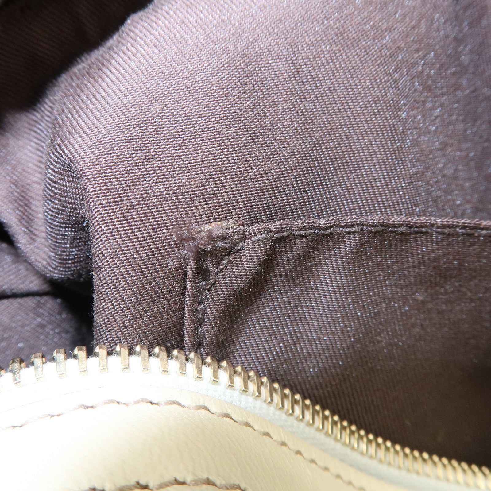 GUCCI Leather GG Crystal Hysteria Boston Bag Hand Bag Ecru 181485