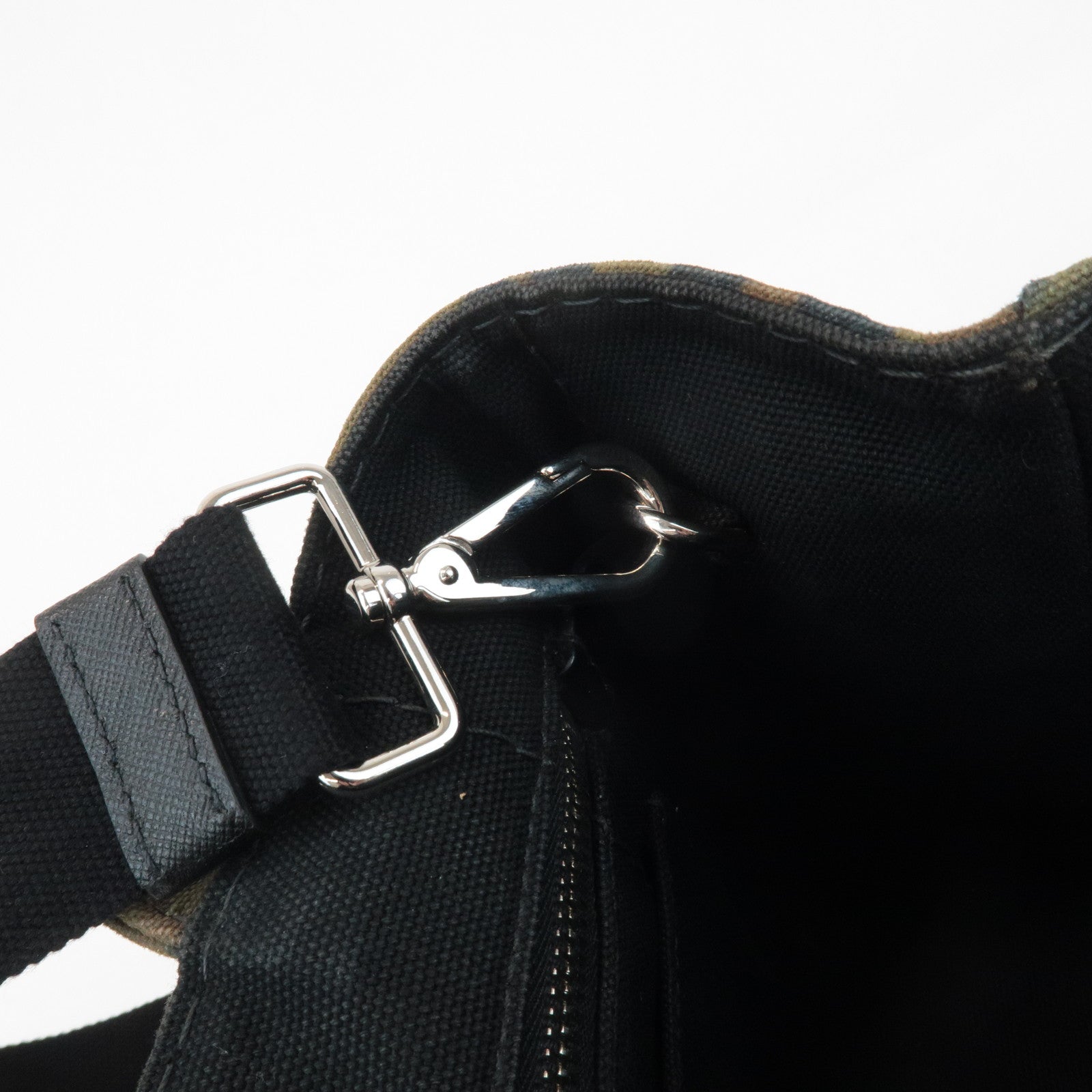 PRADA Canapa Canvas 2Way Bag Hand Bag Shoulder Bag Camouflage B2642B Used