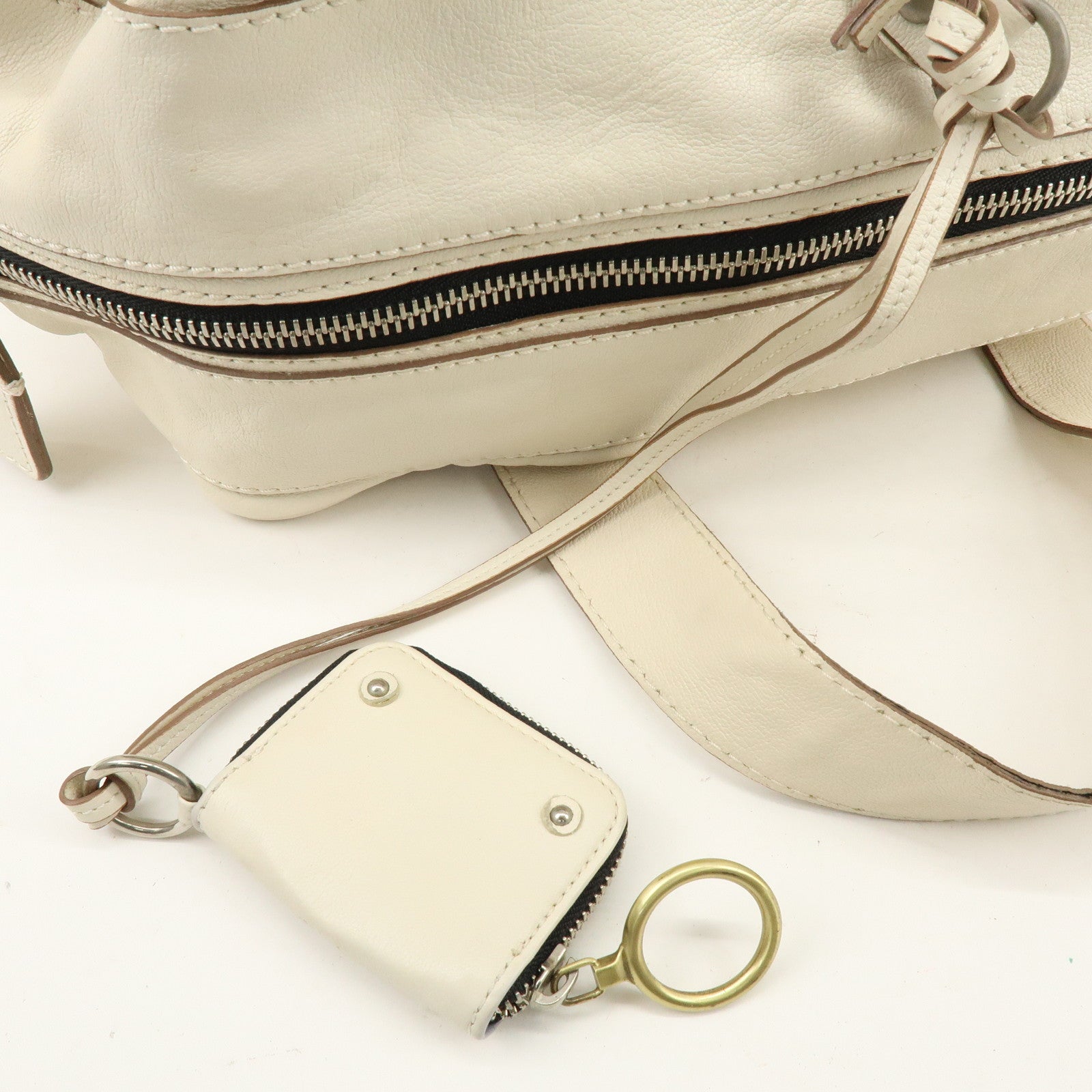 Chloe Betty Leather Shoulder Bag Satchel Bag Ivory