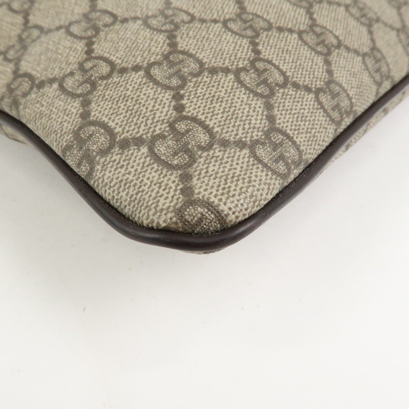 GUCCI GG Supreme Shoulder Bag Crossbody Bag Beige Brown 201446