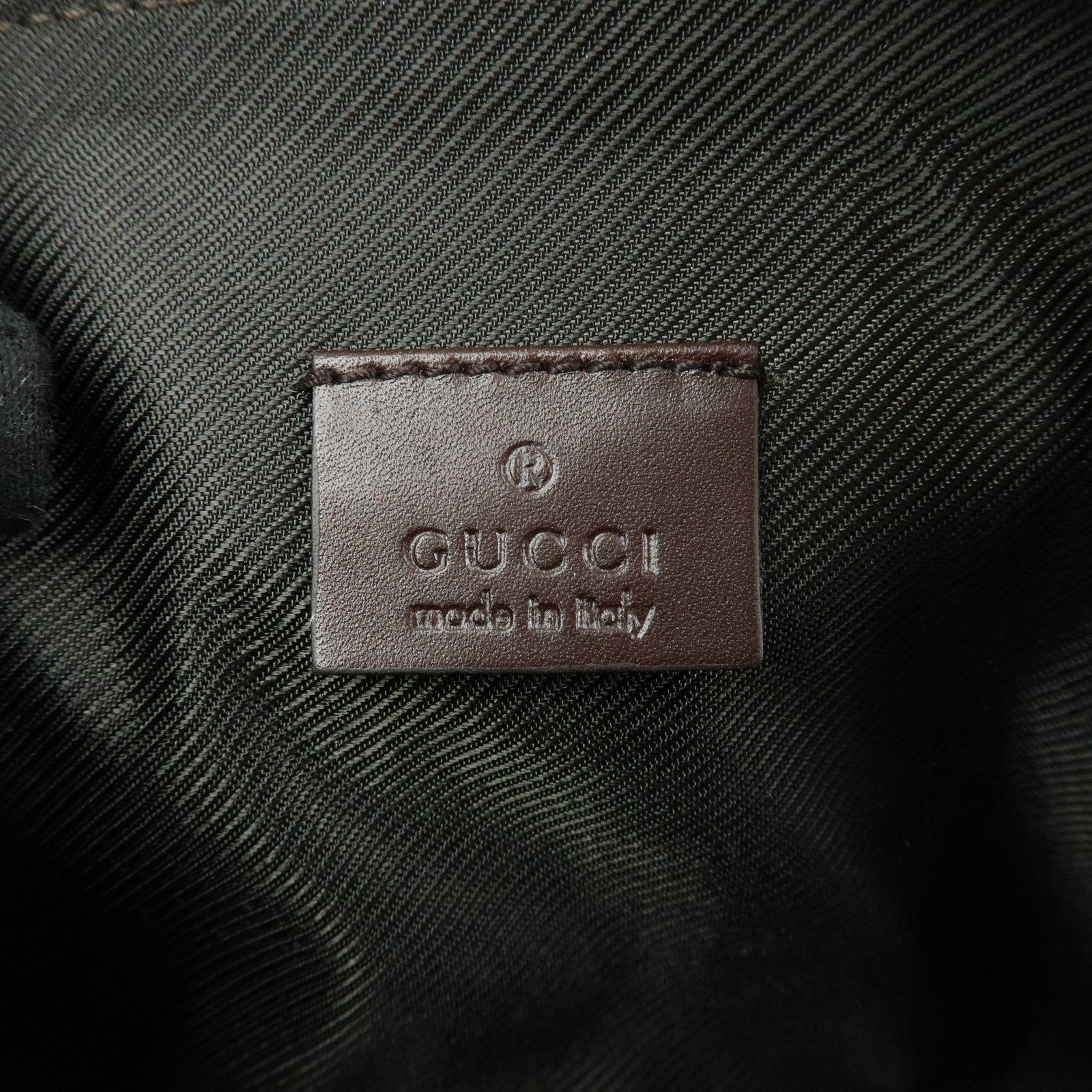 GUCCI Guccissima Leather Cosmetic Pouch Brown 141810