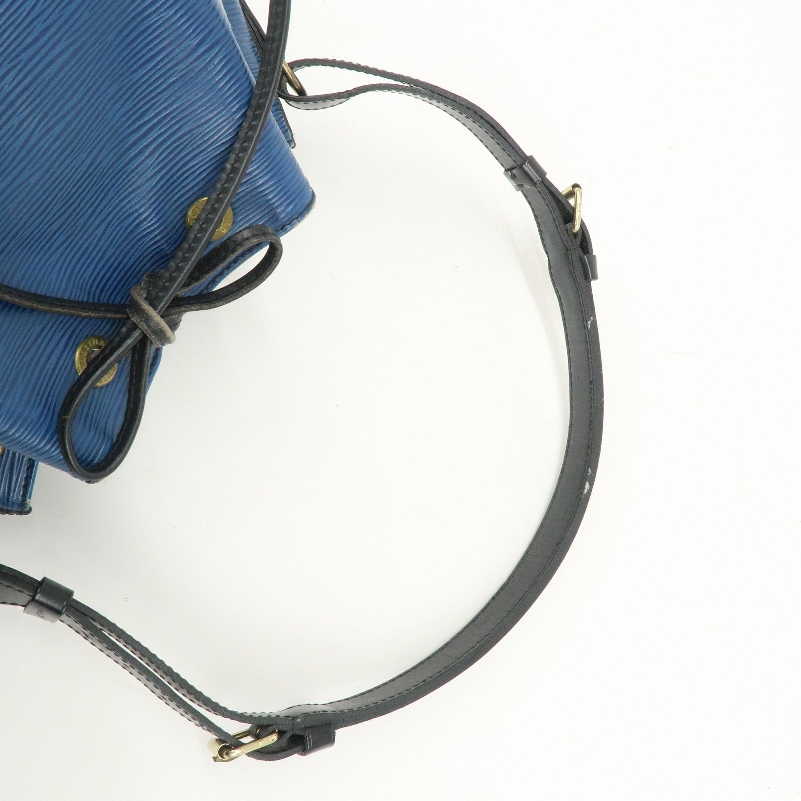 Louis Vuitton Epi Petit Noe Bi-color Shoulder Bag Noir Blue M44152