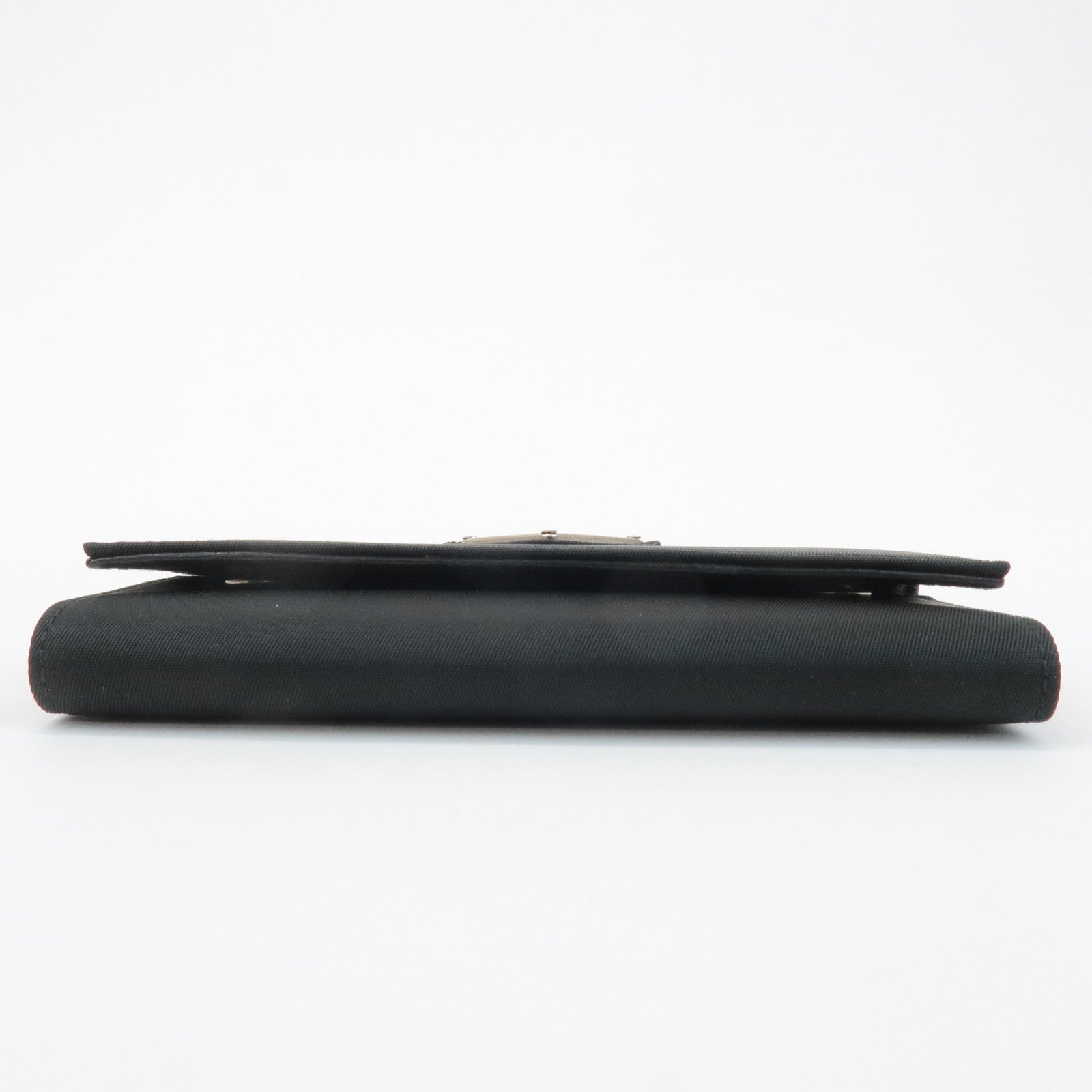 PRADA Triangle Logo Nylon 6 Key Case Key Holder Black M26X Used