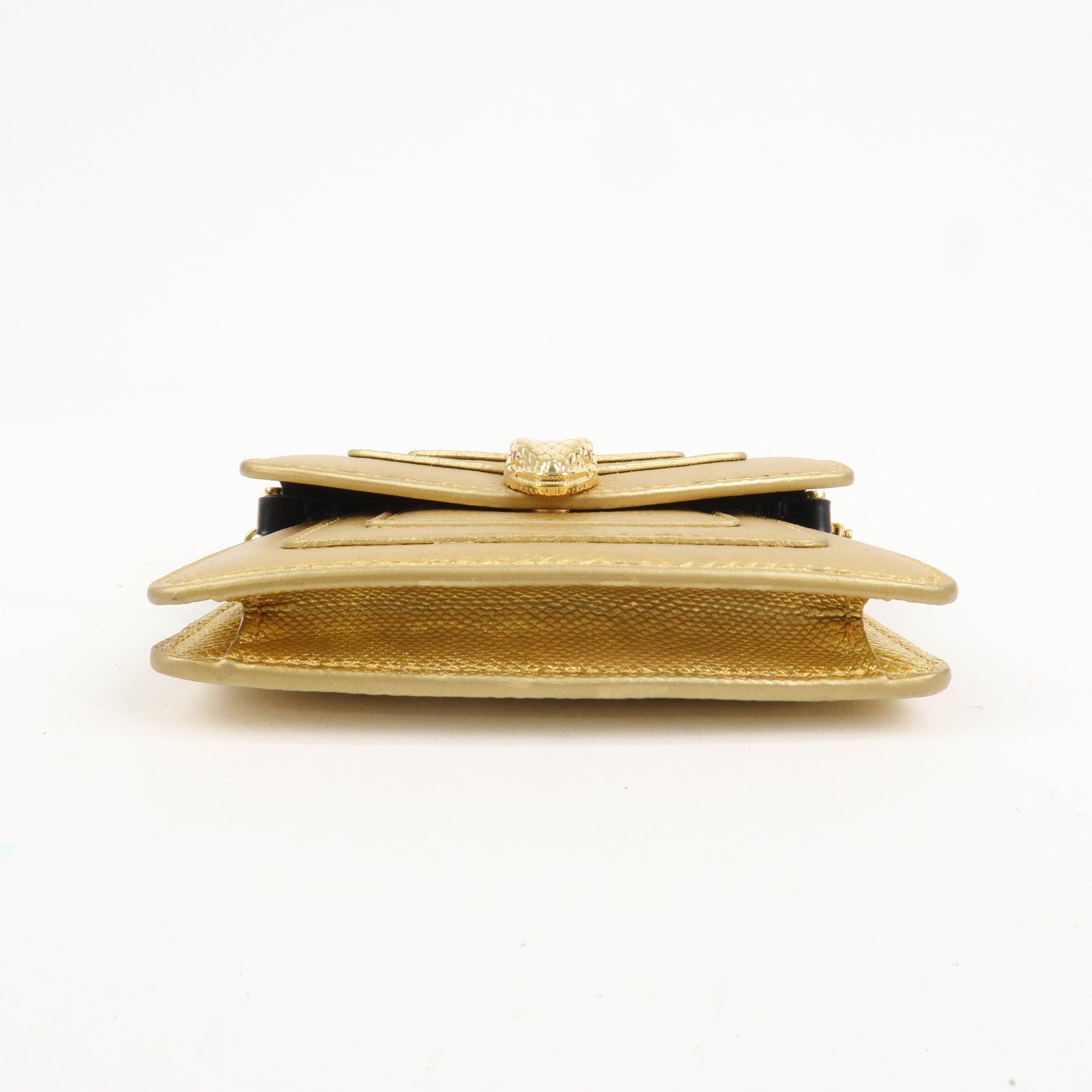 BVLGARI Serpenti Forever Leather Bag Charm Gold