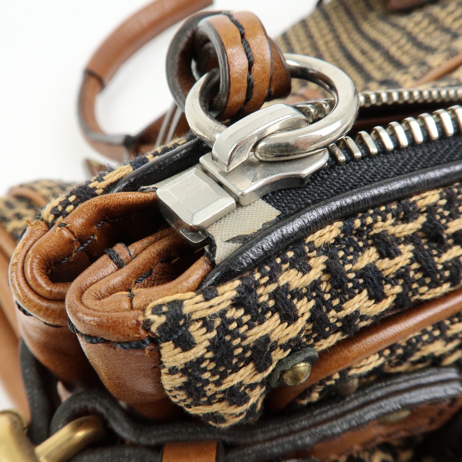 Chloe Paddington Medium Jacquard Leather Hand Bag Brown