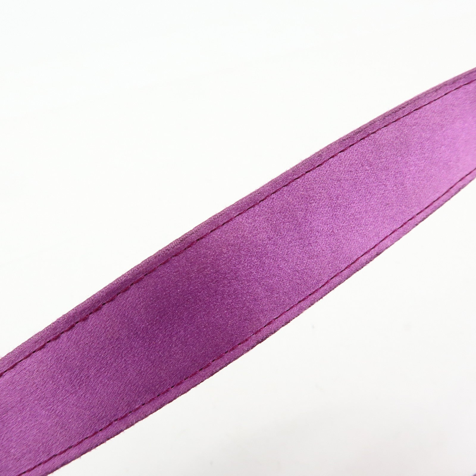 PRADA Triangle Logo Satin Mini Hand Bag Pochette Pouch Purple