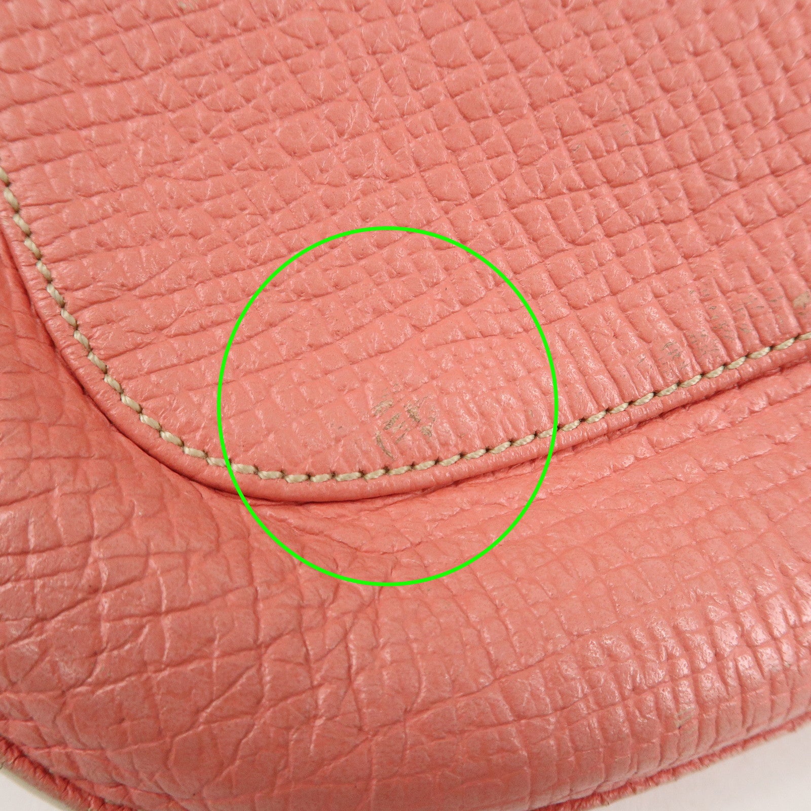 LOEWE Leather Shoulder Bag Hand Bag Pink Silver Hardware