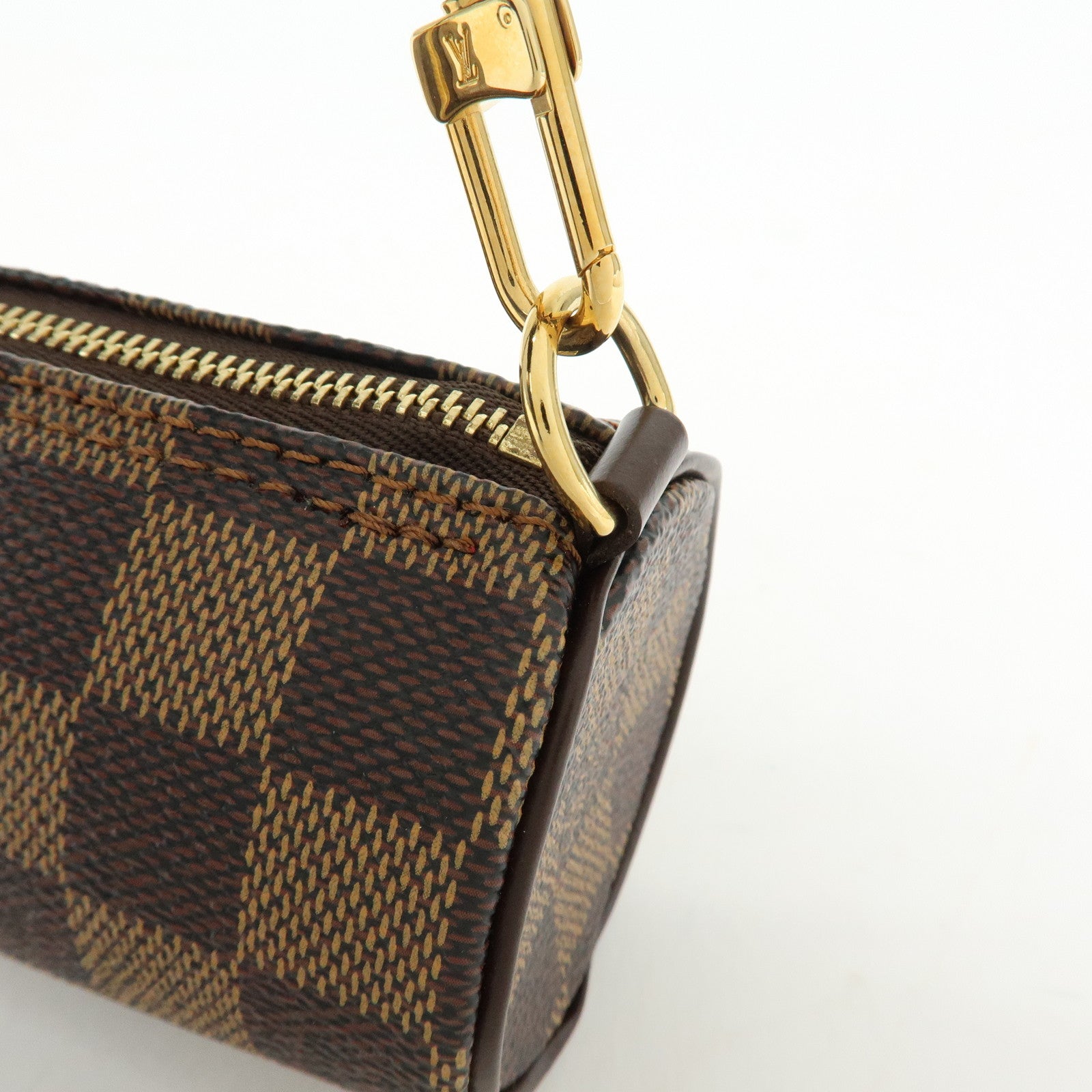 Louis Vuitton Damier Ebene Mini Pouch for Papillon Bag Brown